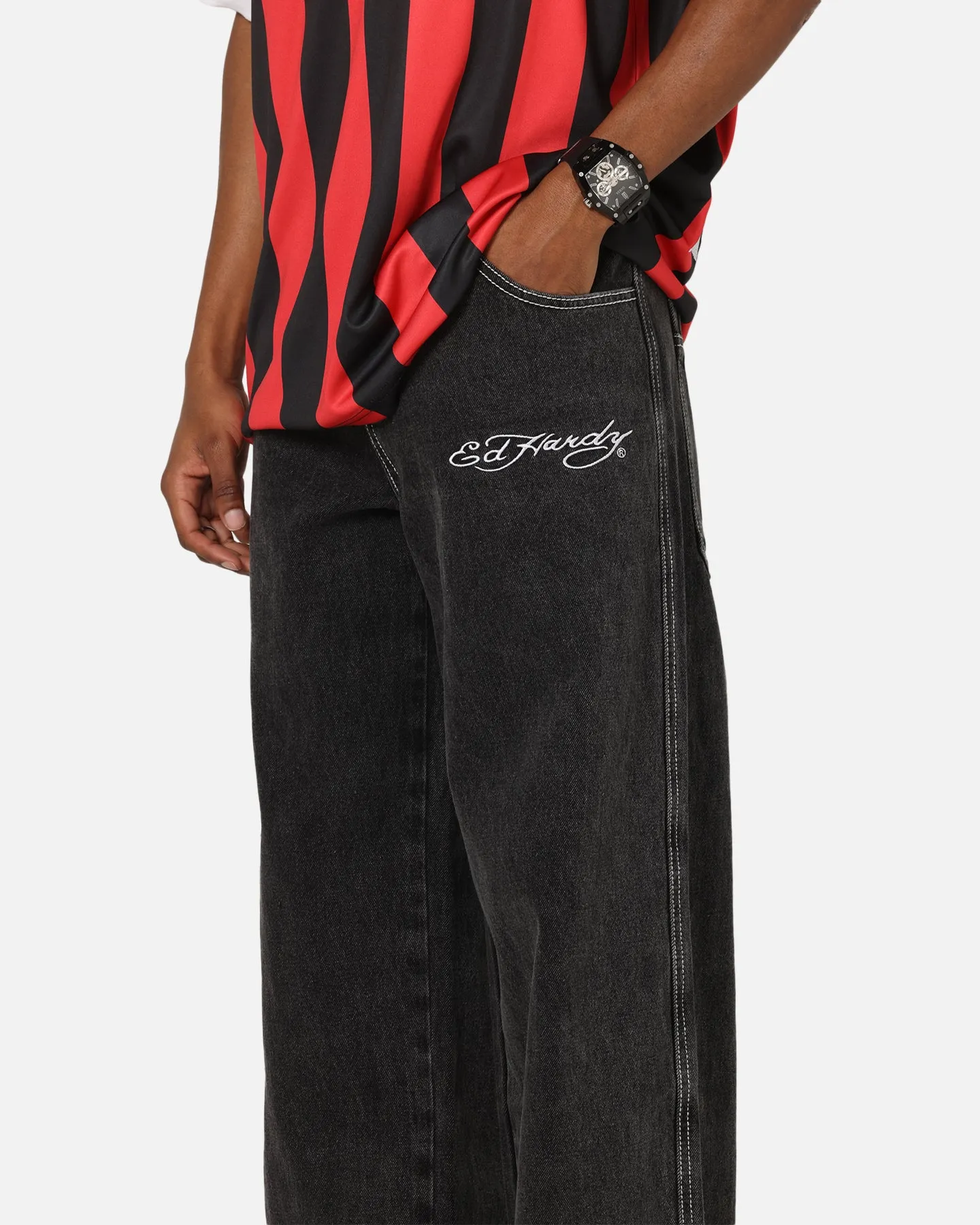 Sunny Vibes Rainy Day Shopping Day Ed Hardy Lucky Jeans Black