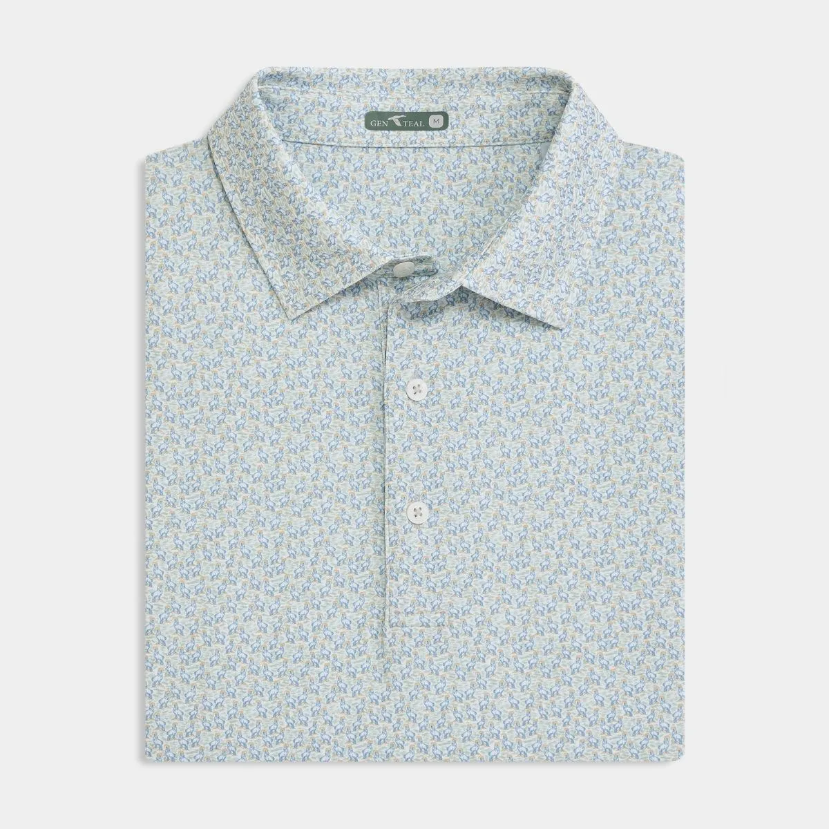 Highland Herd Printed Performance Polo Summer Fashion slim fit