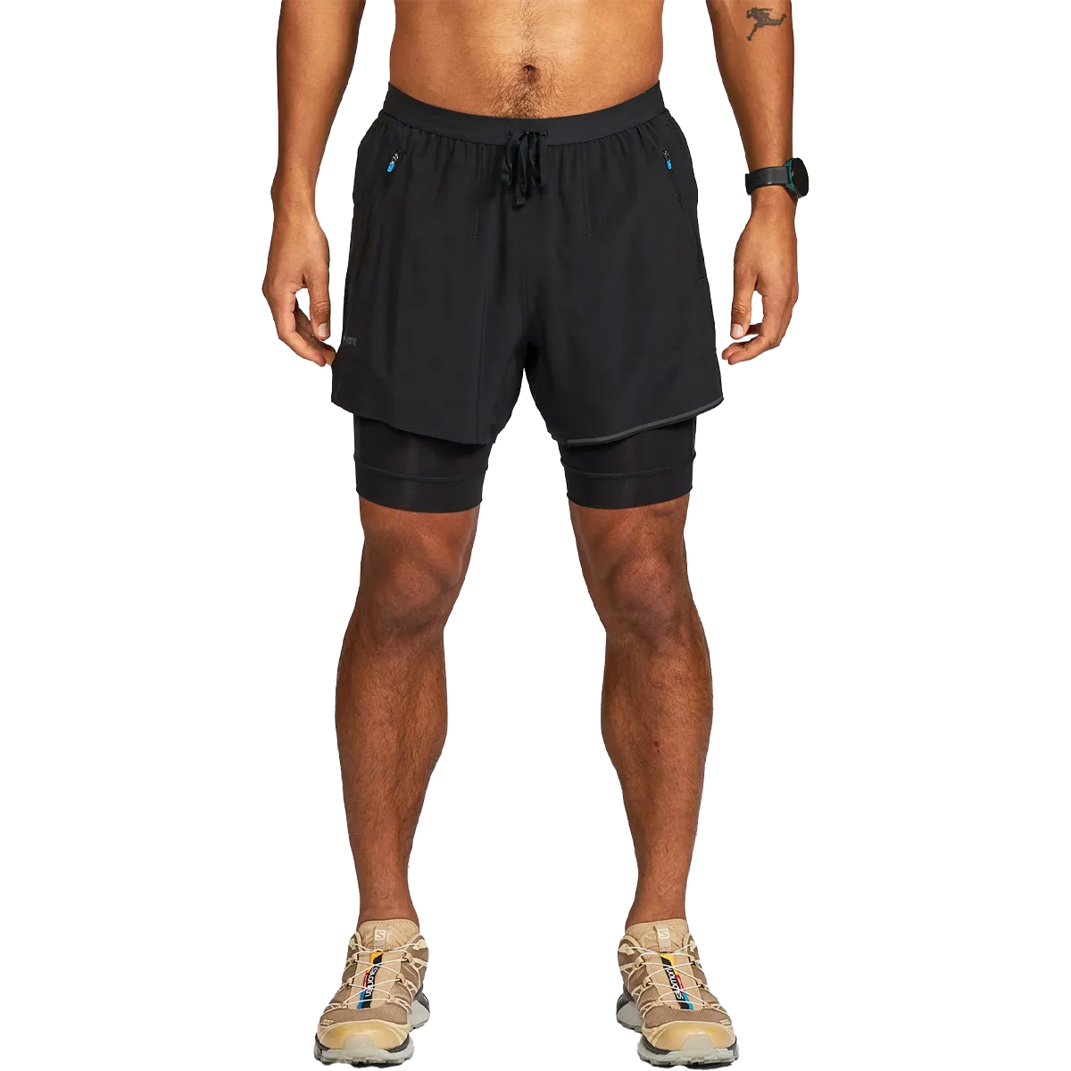 Men's 5" AFO Middle Short Ultra 2-in-1 Layered Hem Detail