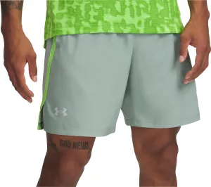 Under Armour Launch 7 Inch Mens Running Shorts - Green Soft Waist