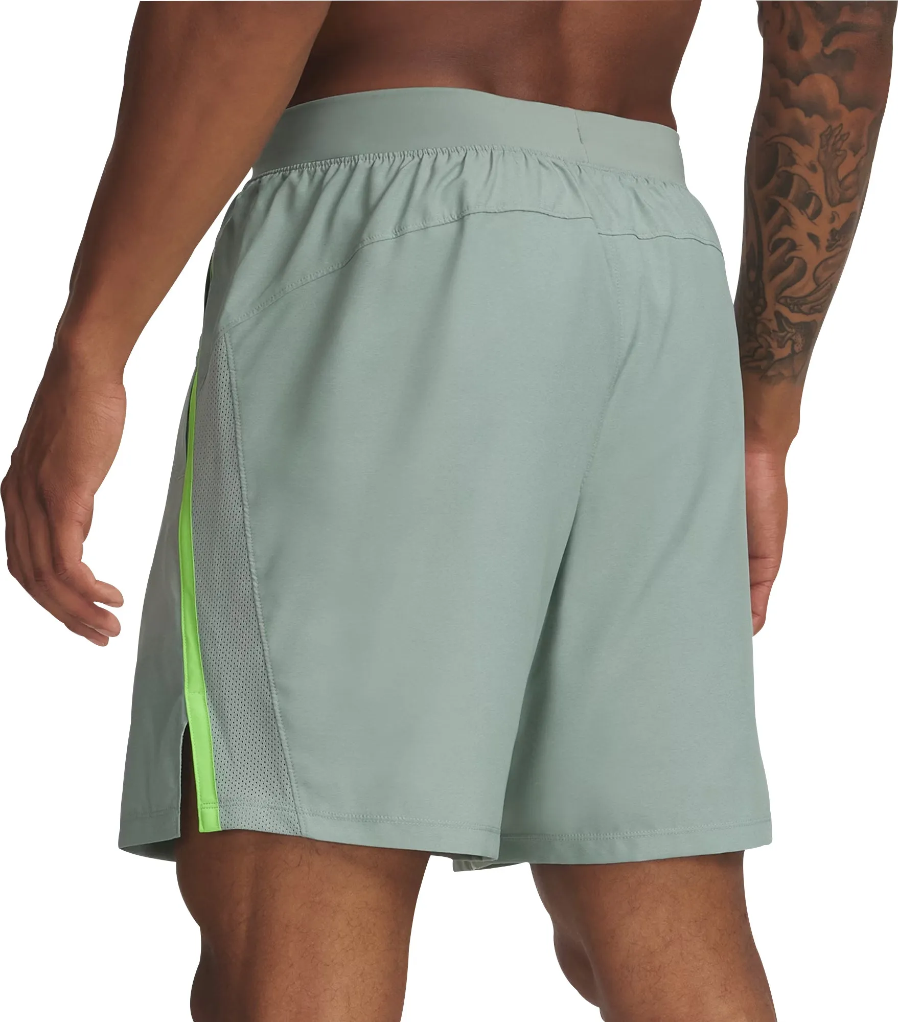 Warm Fit Under Armour Launch 7 Inch Mens Running Shorts - Green