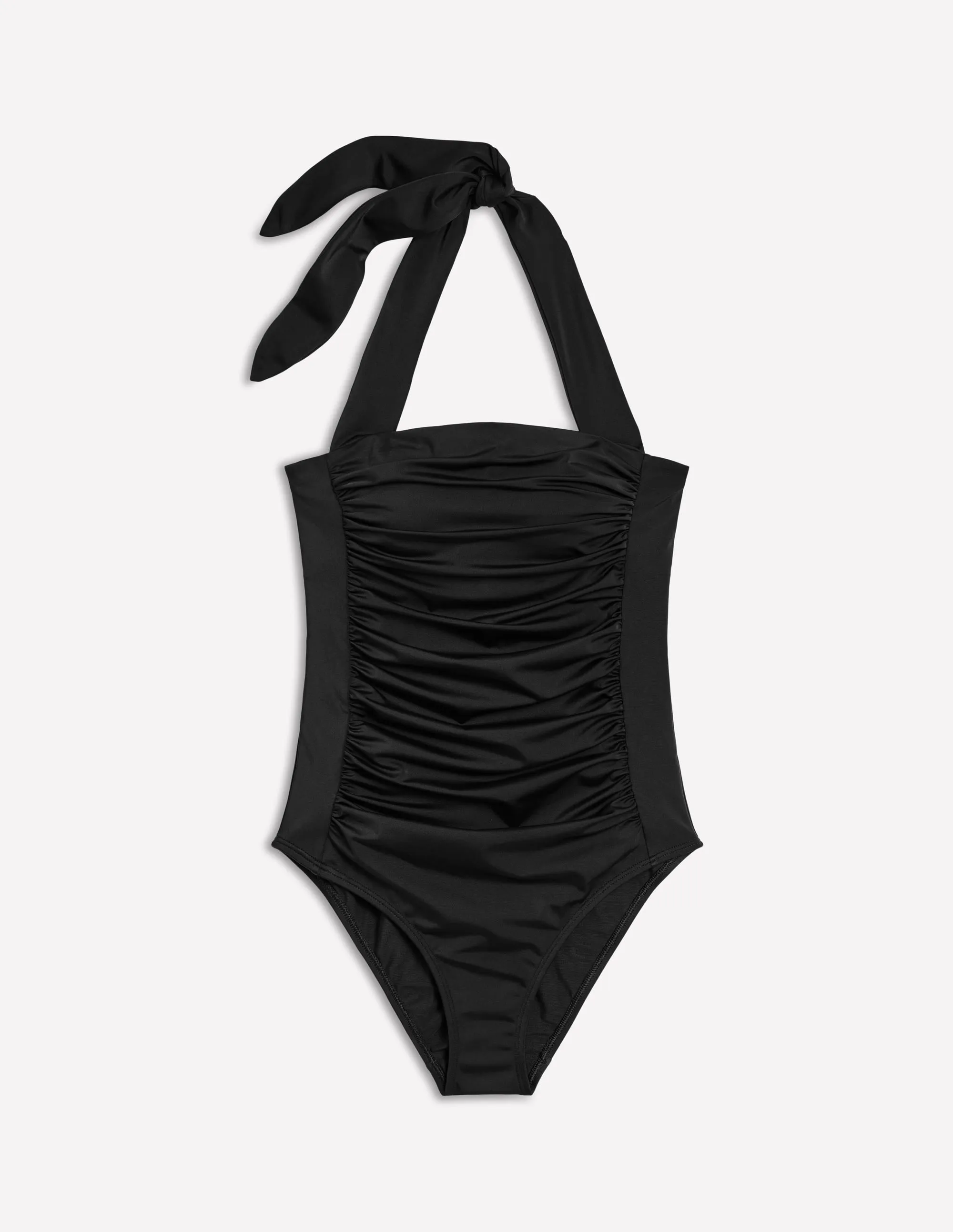 Abrasion Resistant Fabric Kythira Ruched Swimsuit-Black