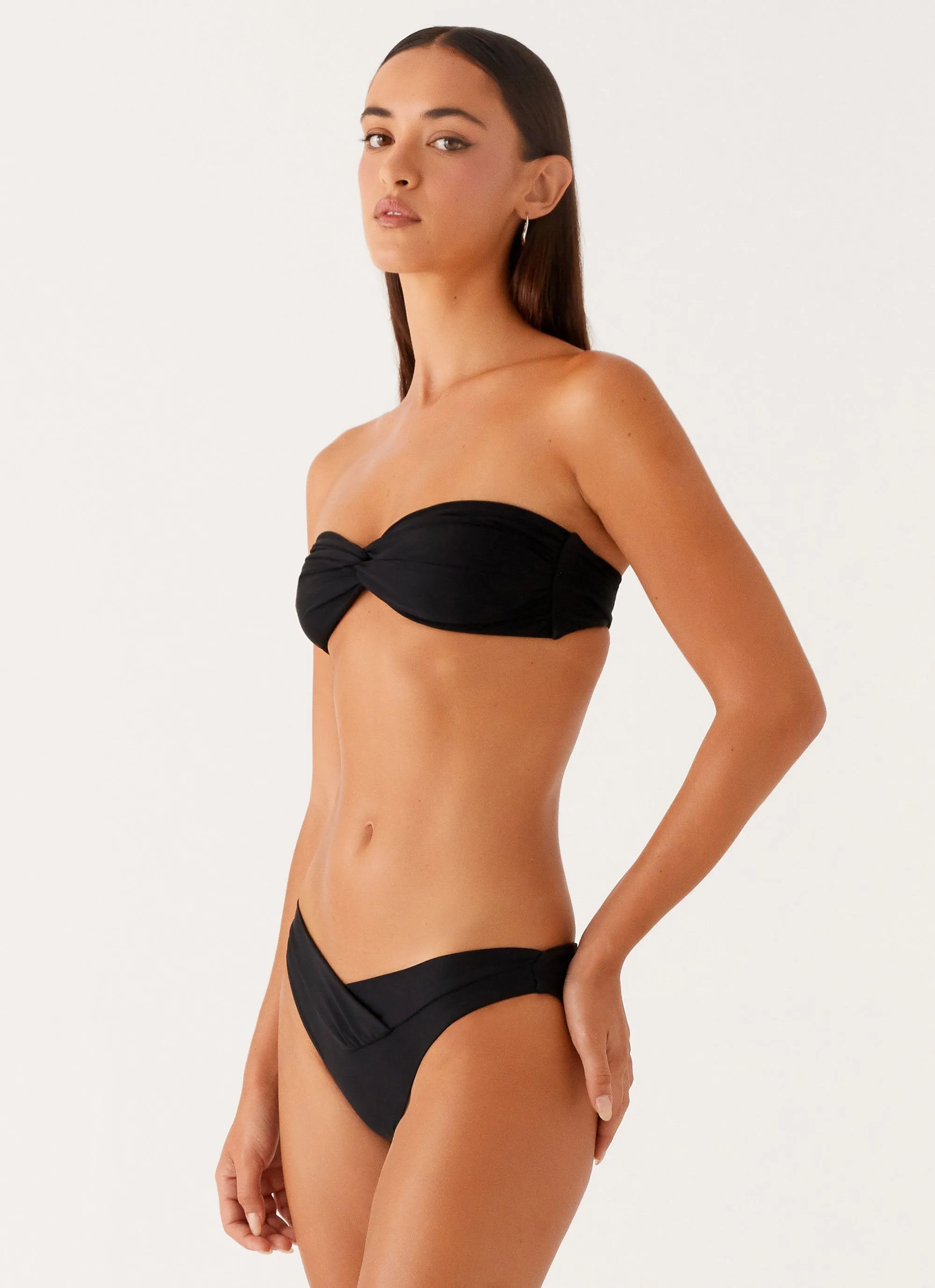 Delta Bandeau Bikini Top - Black Vibrant-Colors
