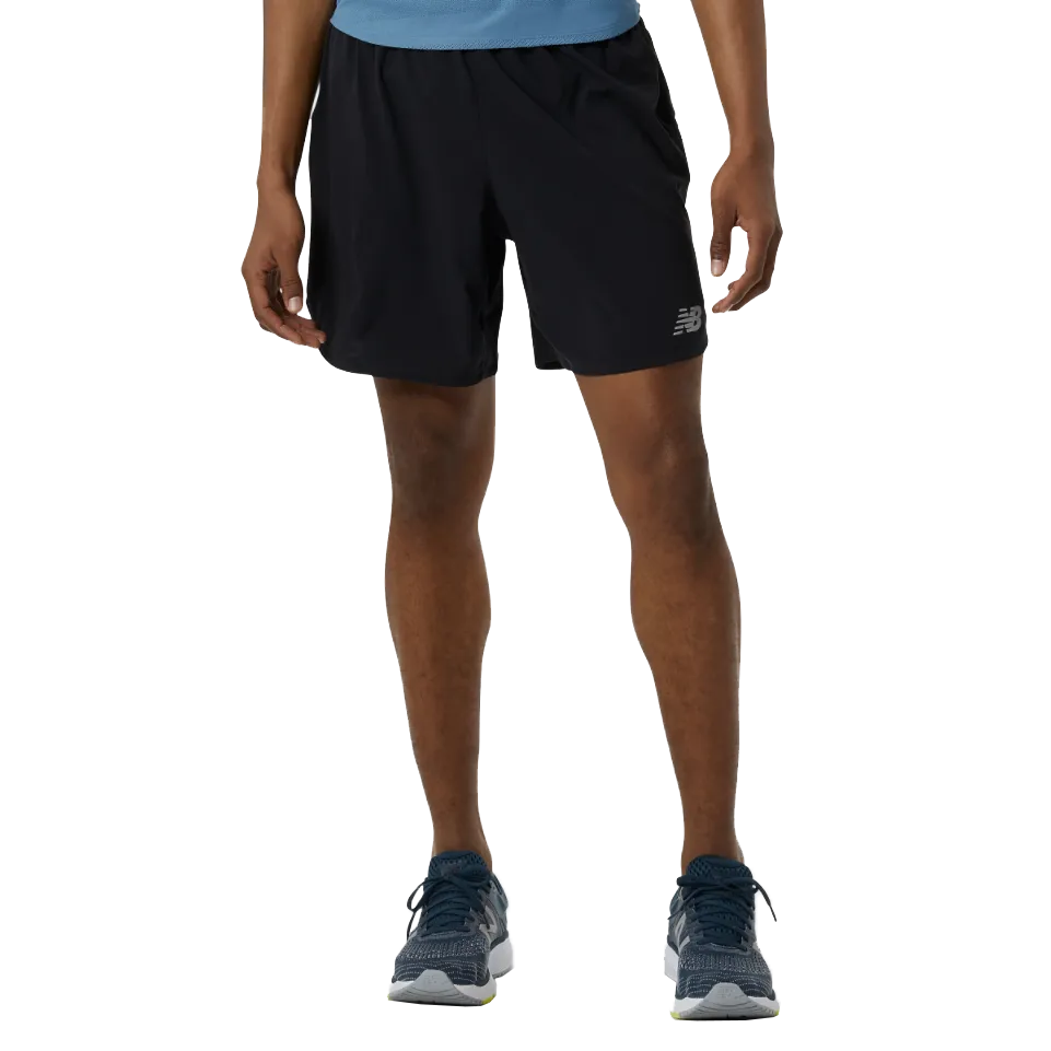 multiple pockets Solid Color Men's Impact Run Short 7"