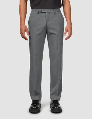 Form Fitting Cool Weather Essential Suit Pants Relaxed Fit Dark Grey Melange