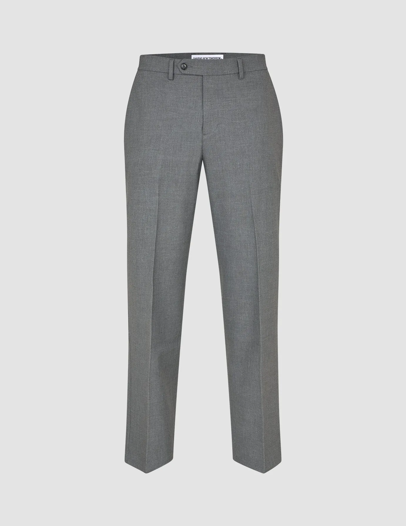 Essential Suit Pants Relaxed Fit Dark Grey Melange FlexibleStretchWeave Cropped hem