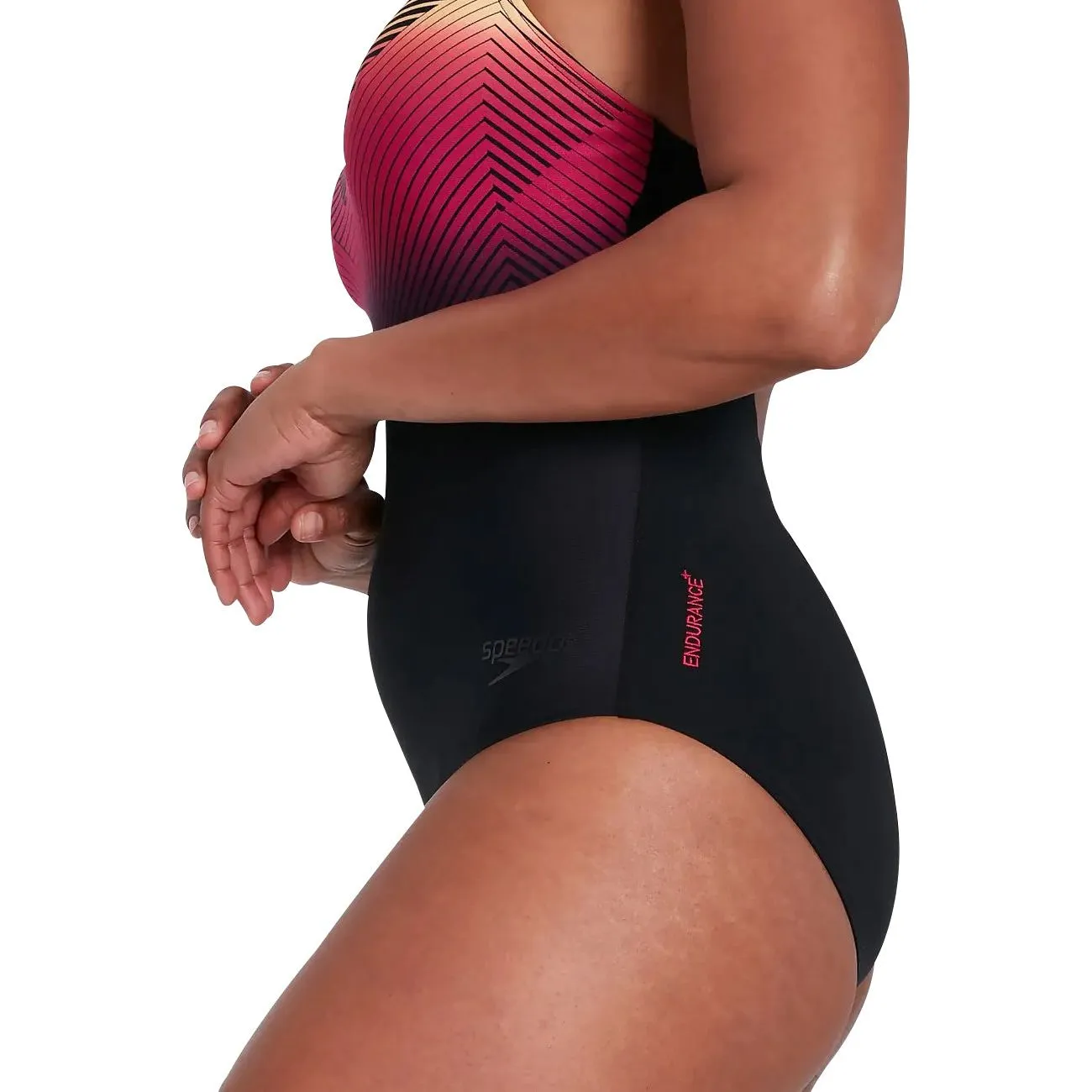 Vacation-Gear Polka-Dots Speedo Digital Placement Medalist Womens Swimsuit - Black