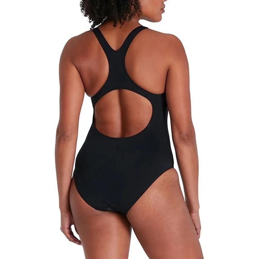 Abrasion Resistant Surface Speedo Digital Placement Medalist Womens Swimsuit - Black