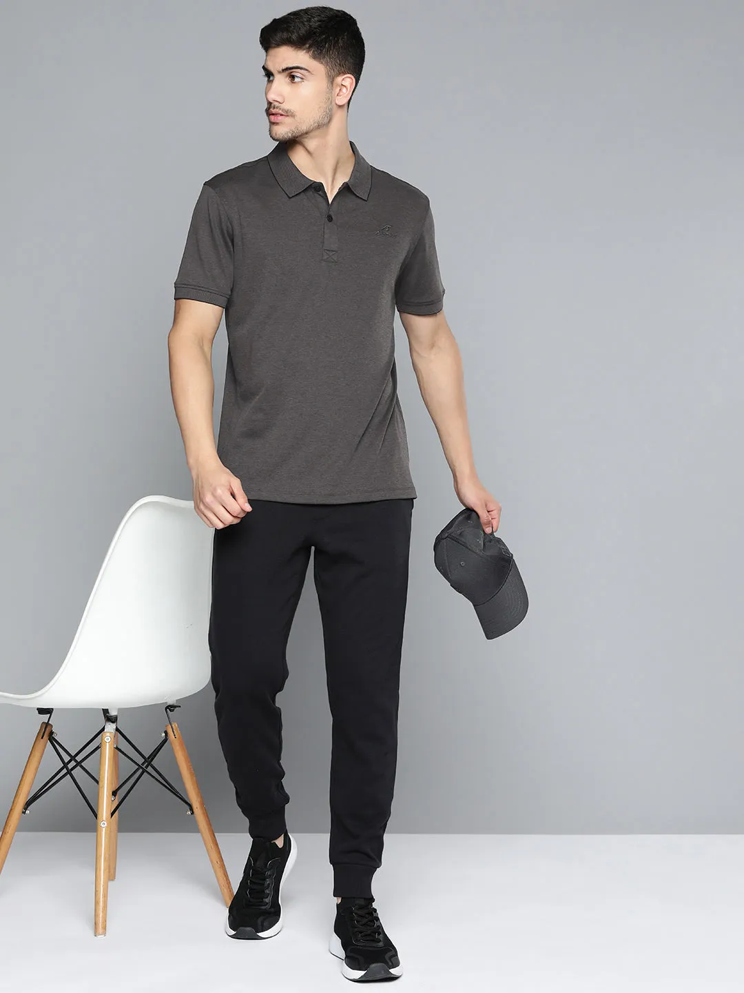 Trendy Casual Business Lunch Alcis Men Polo Collar Anti Static Slim Fit Sports T-shirt