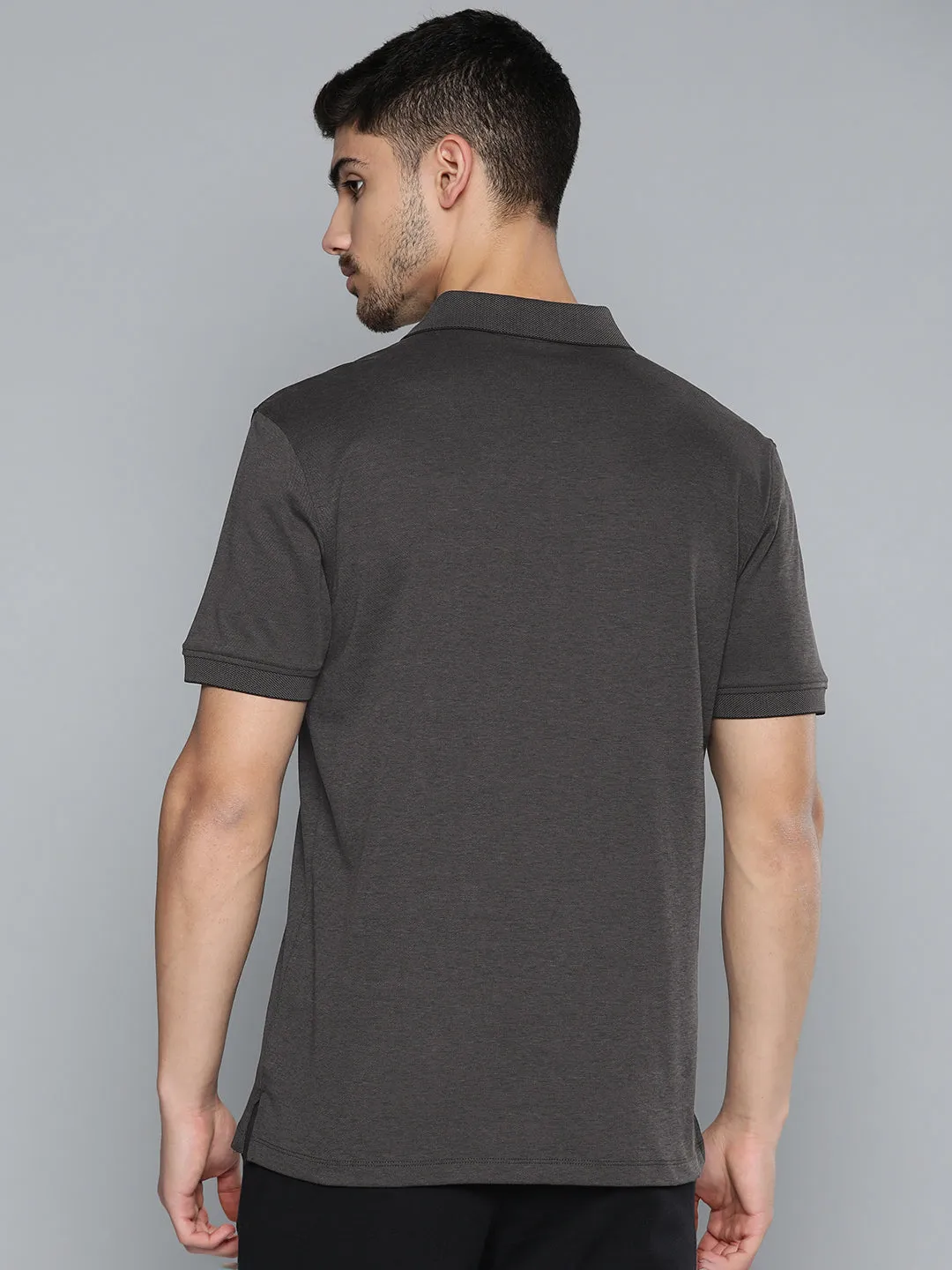 golf club Alcis Men Polo Collar Anti Static Slim Fit Sports T-shirt