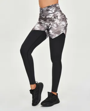 Work Commute Budget Friendly Cargo Power Leggings - Tie Dye Camo