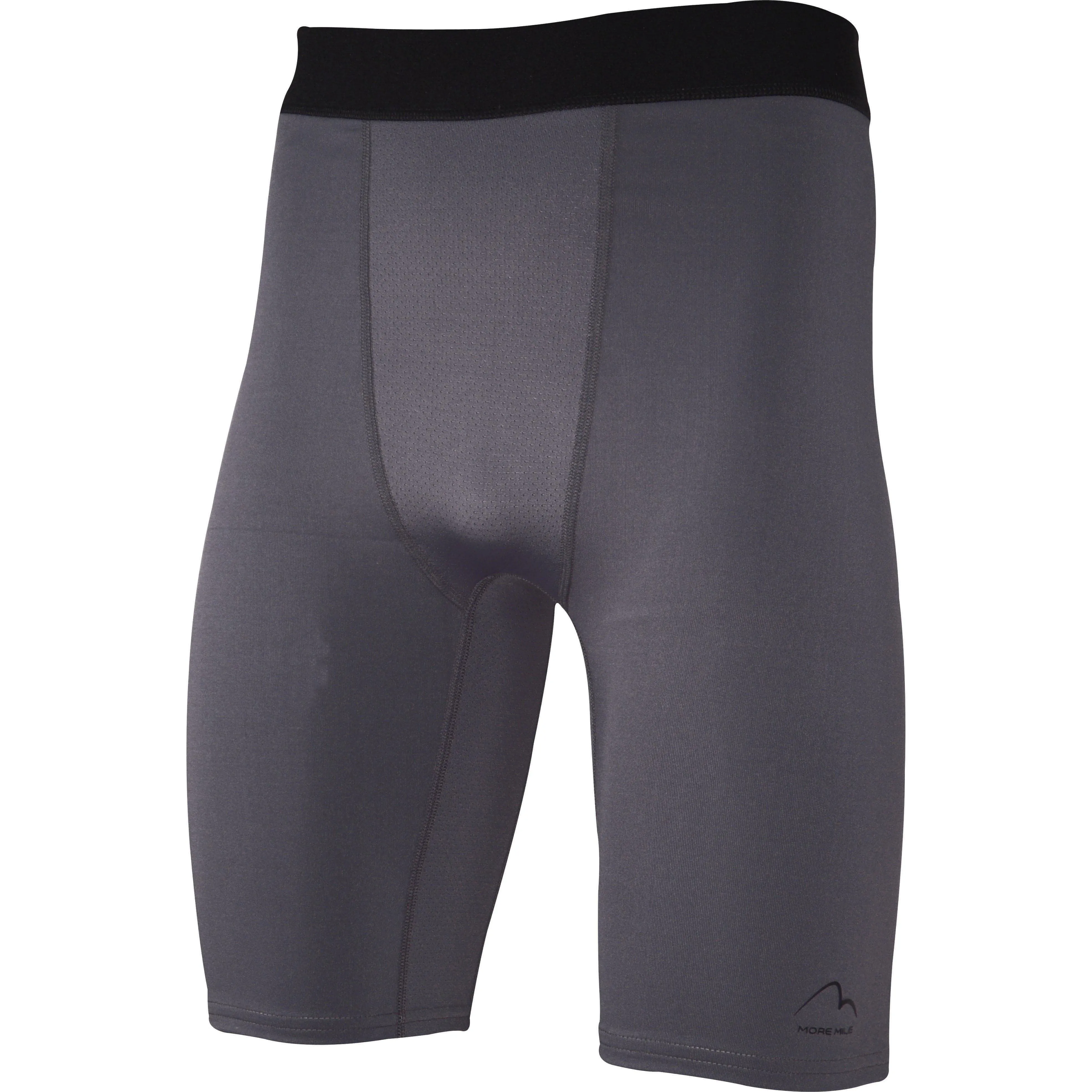 More Mile Warrior Baselayer Mens Short Running Tights - Grey maternity option