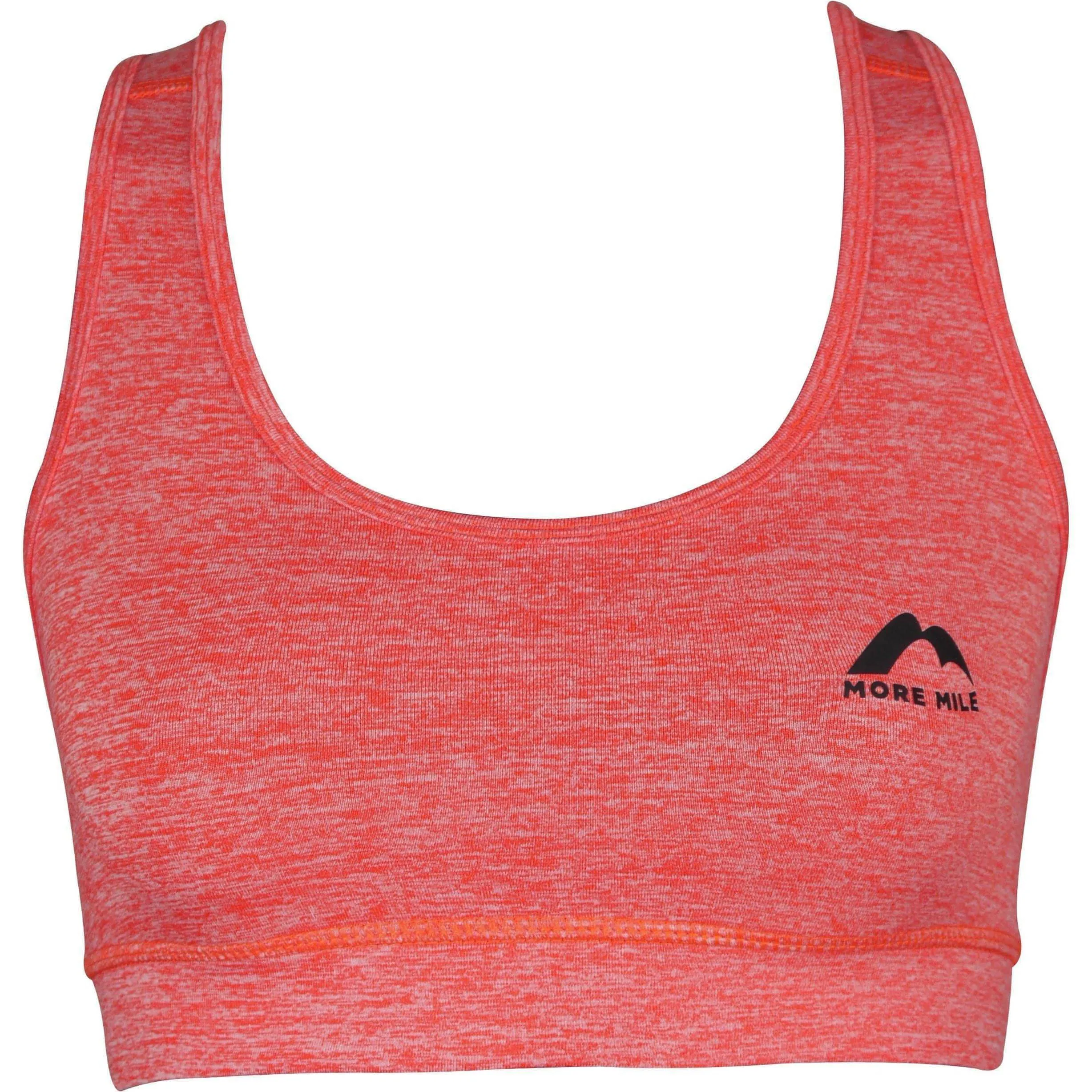 More Mile Train To Run Womens Running Crop Top - Orange petite size Adjustable support