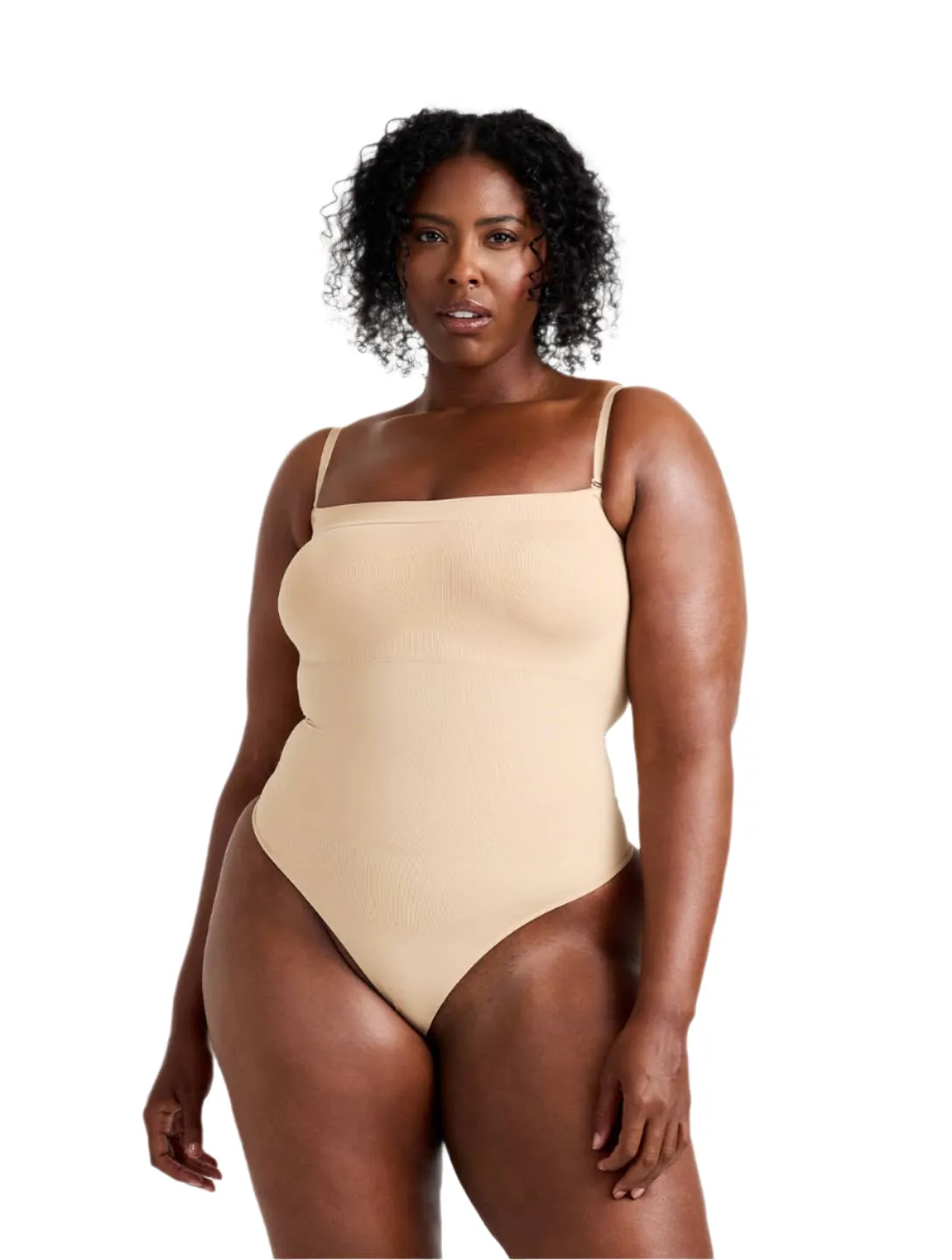 Sharp Girl Strapless Thong Bodysuit