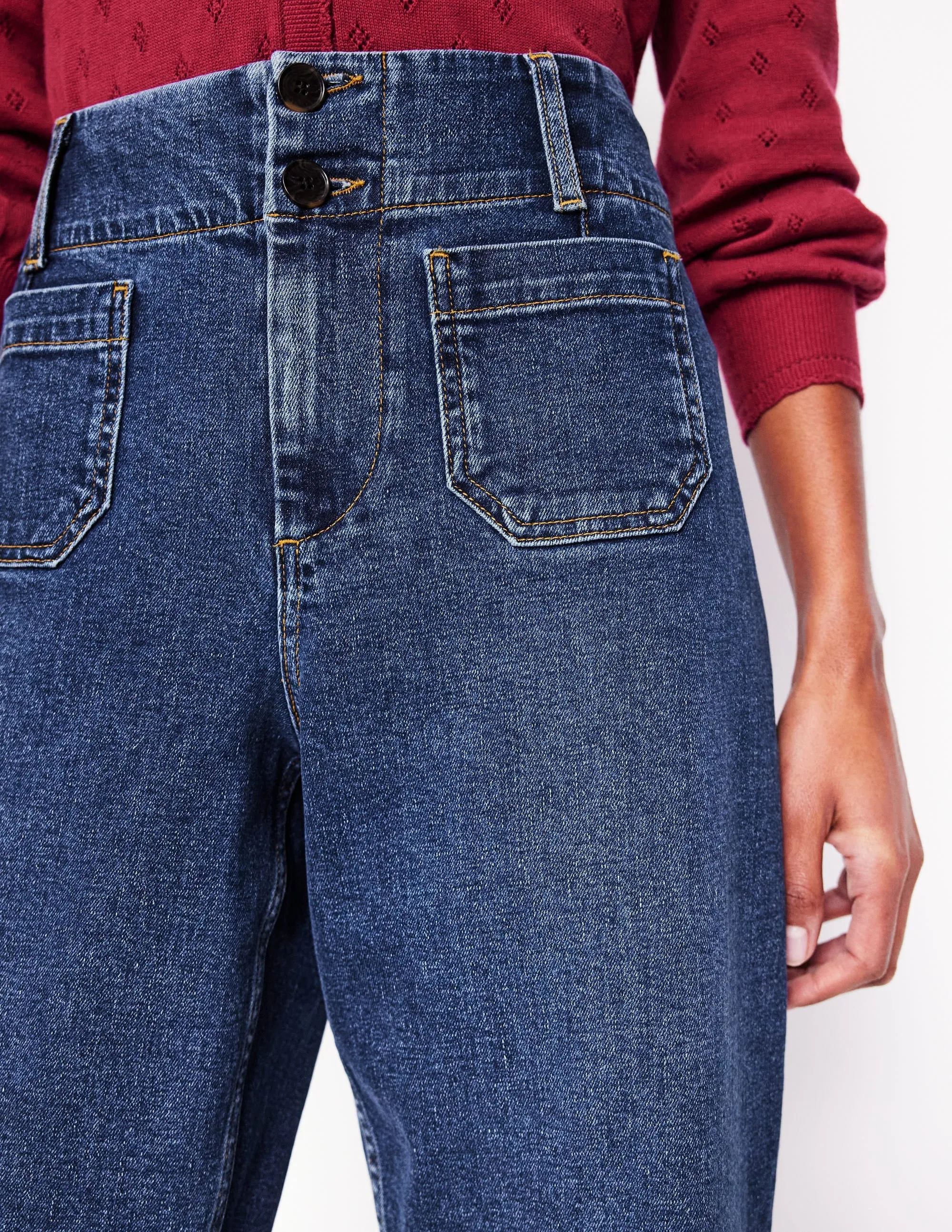 Primrose Patch Pocket Jeans-Mid Vintage Favorite Basic