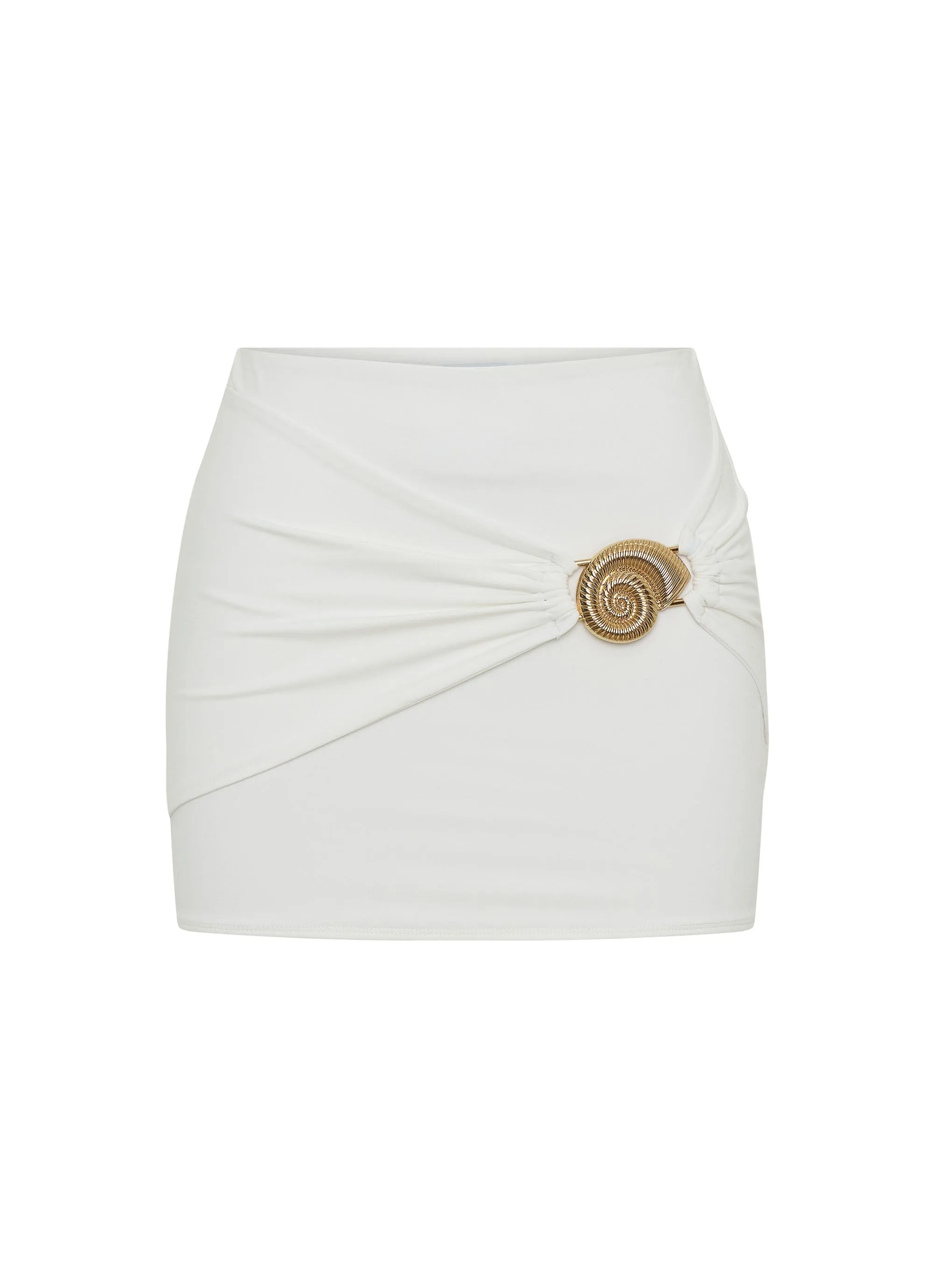 Neutral Finish Quick Look Shoreline Mini Skirt - White