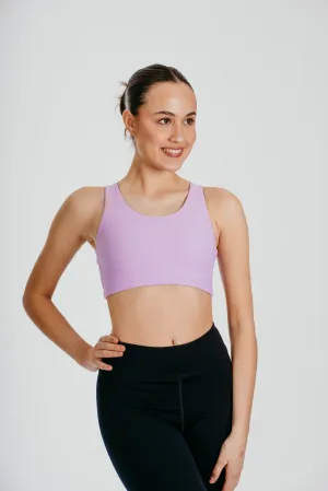 Oversized fit seams Sports Bra in Amethyst Flexible Underwire Alternatives