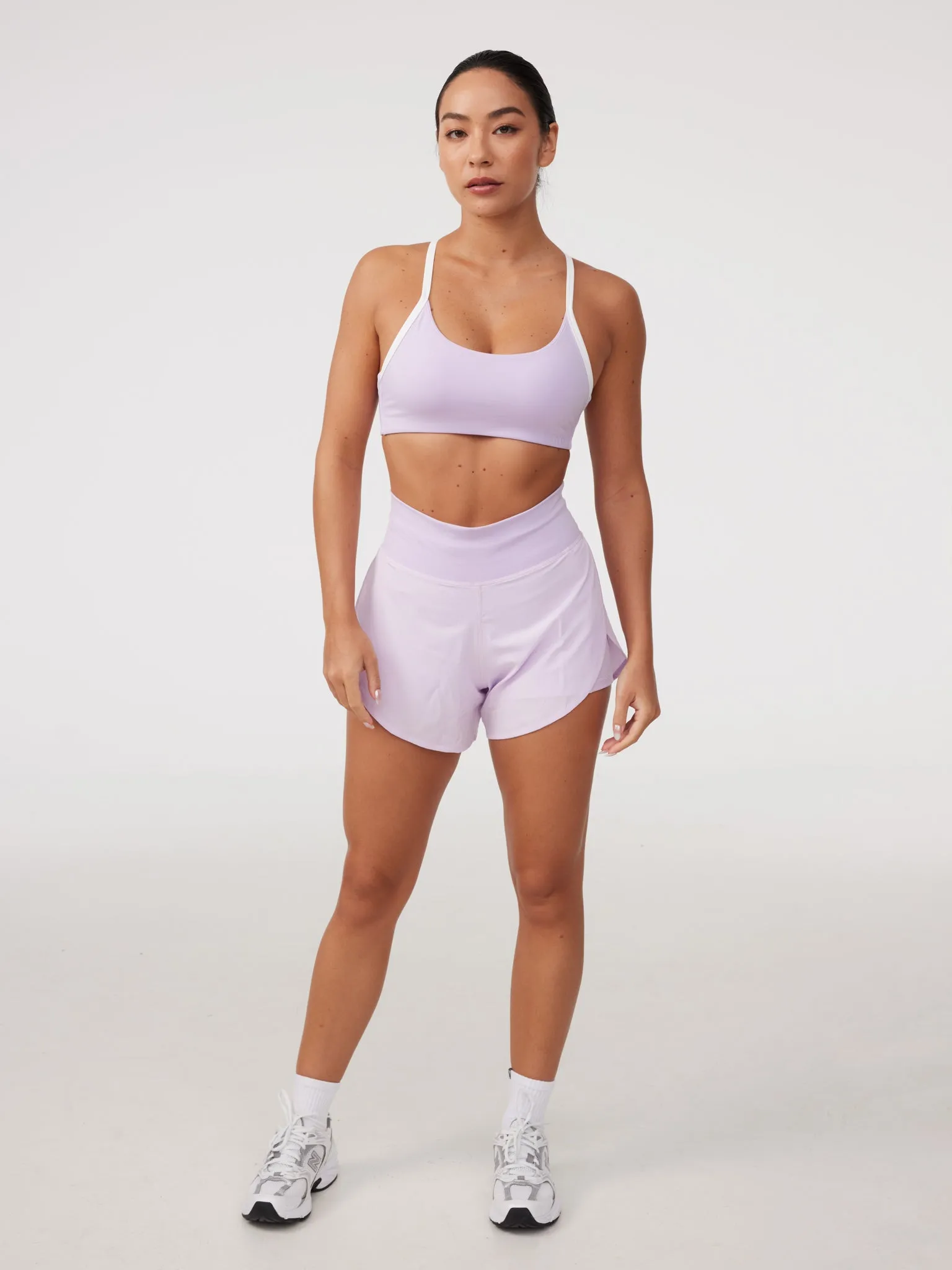 Blue athletic clothing Cardio workouts Twist Bra in Whisper