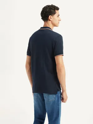Men's Solid Slim Fit Polo T-shirt Business Event Sustainable Production Certification