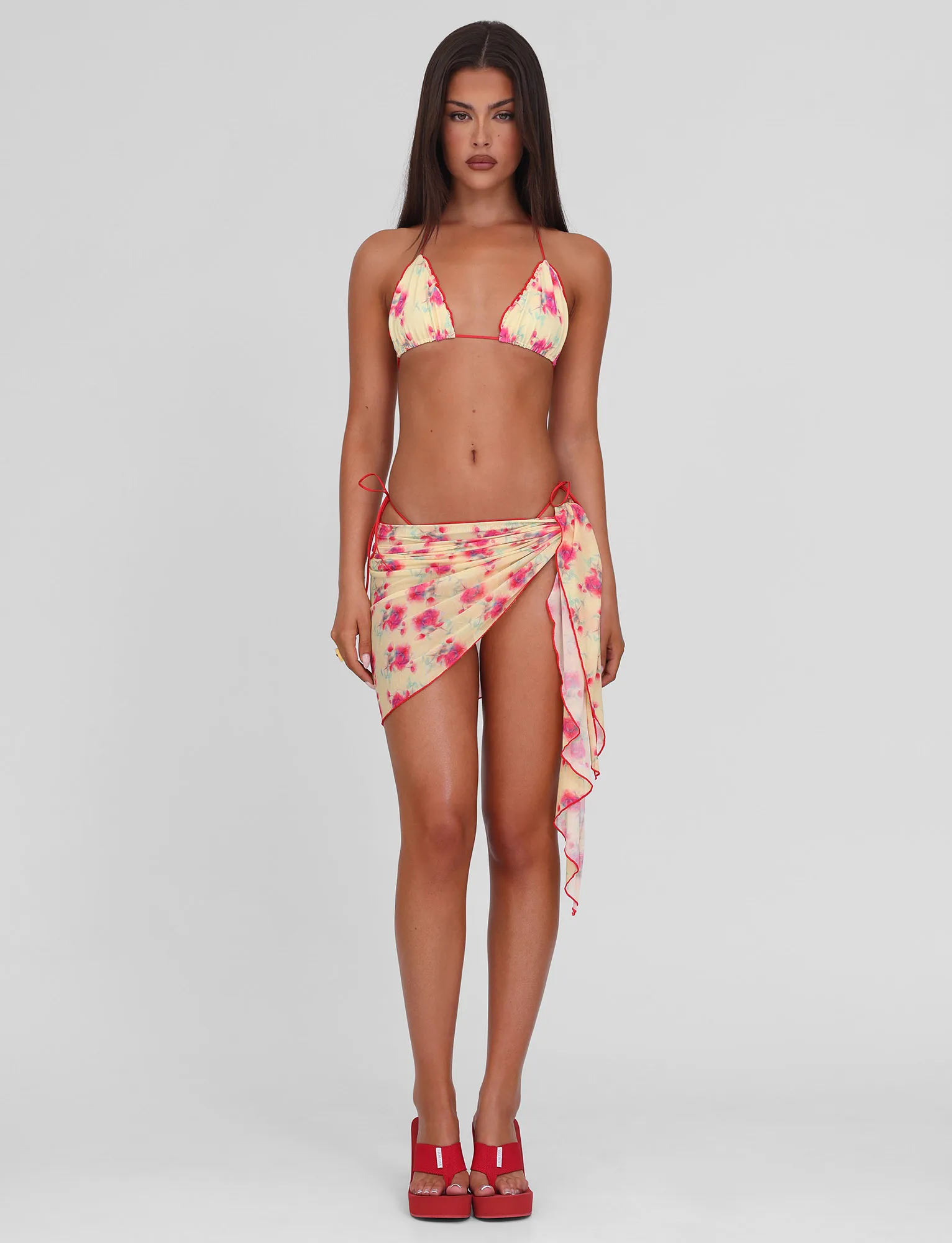 AMALIE 2PC BIKINI BOTTOM - SUMMER BLOSSOM Shimmer Effect