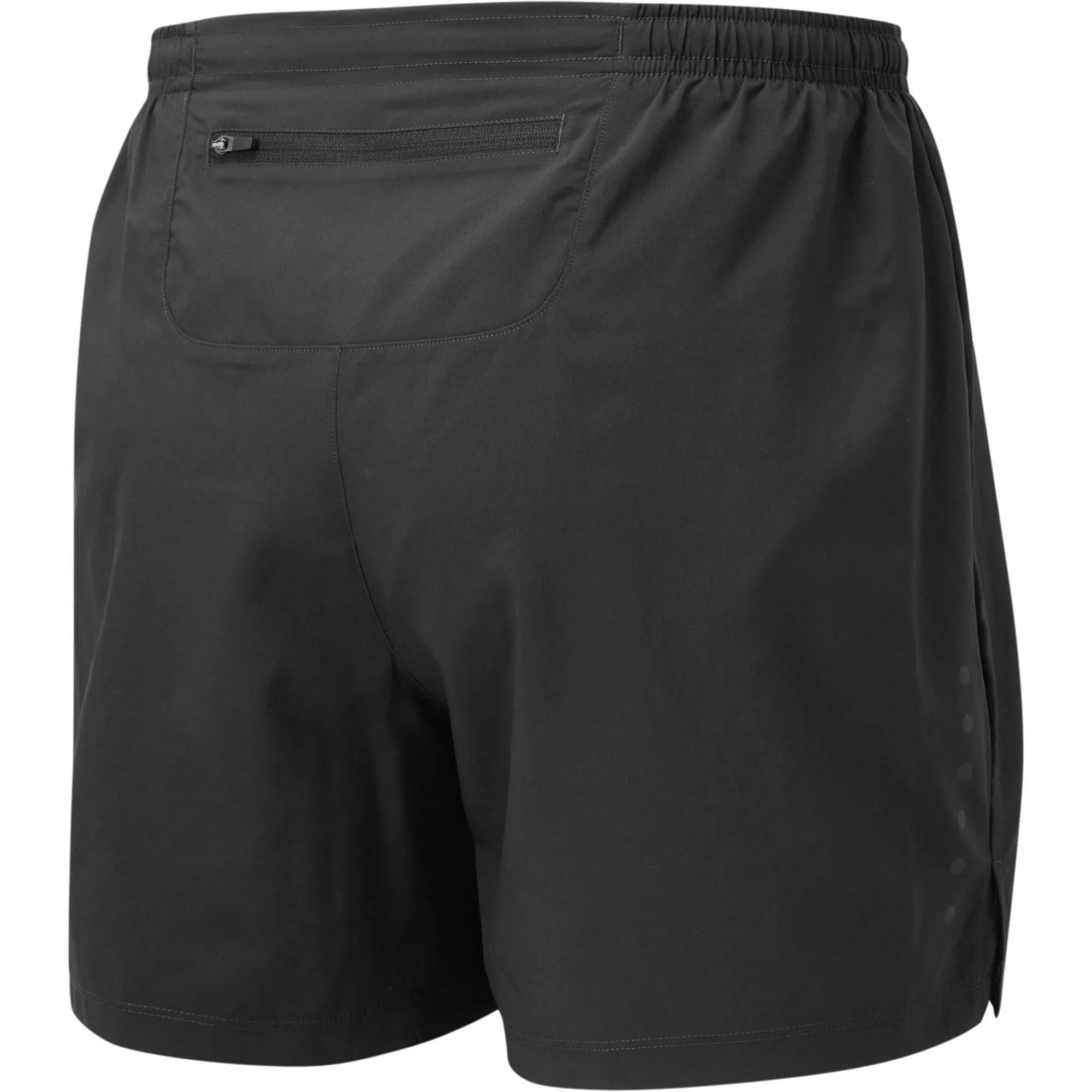 Ronhill Core 5 Inch Mens Running Shorts - Black Reinforced Hemlines Sun Protection
