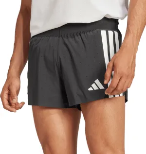 adidas Adizero 3 Inch Split Mens Running Shorts - Black Snag Free Material Temperature Regulating Material