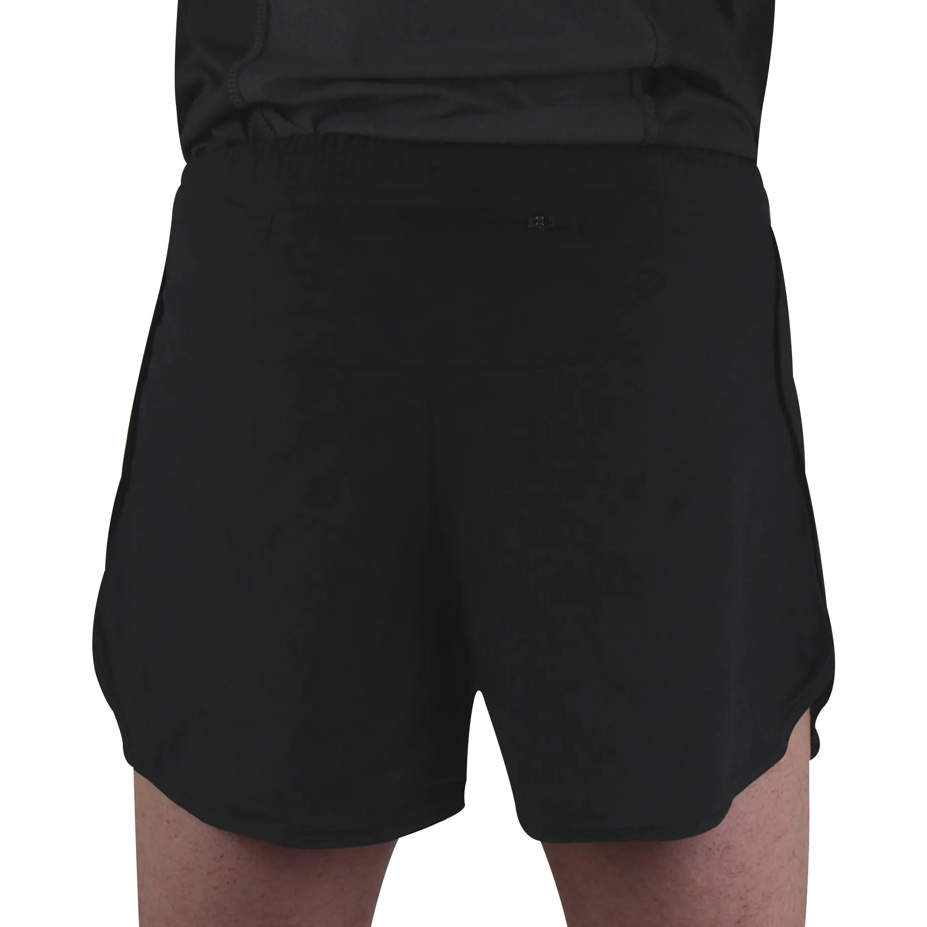 hiking apparel gym kit More Mile Racer Split Mens Running Shorts - Black