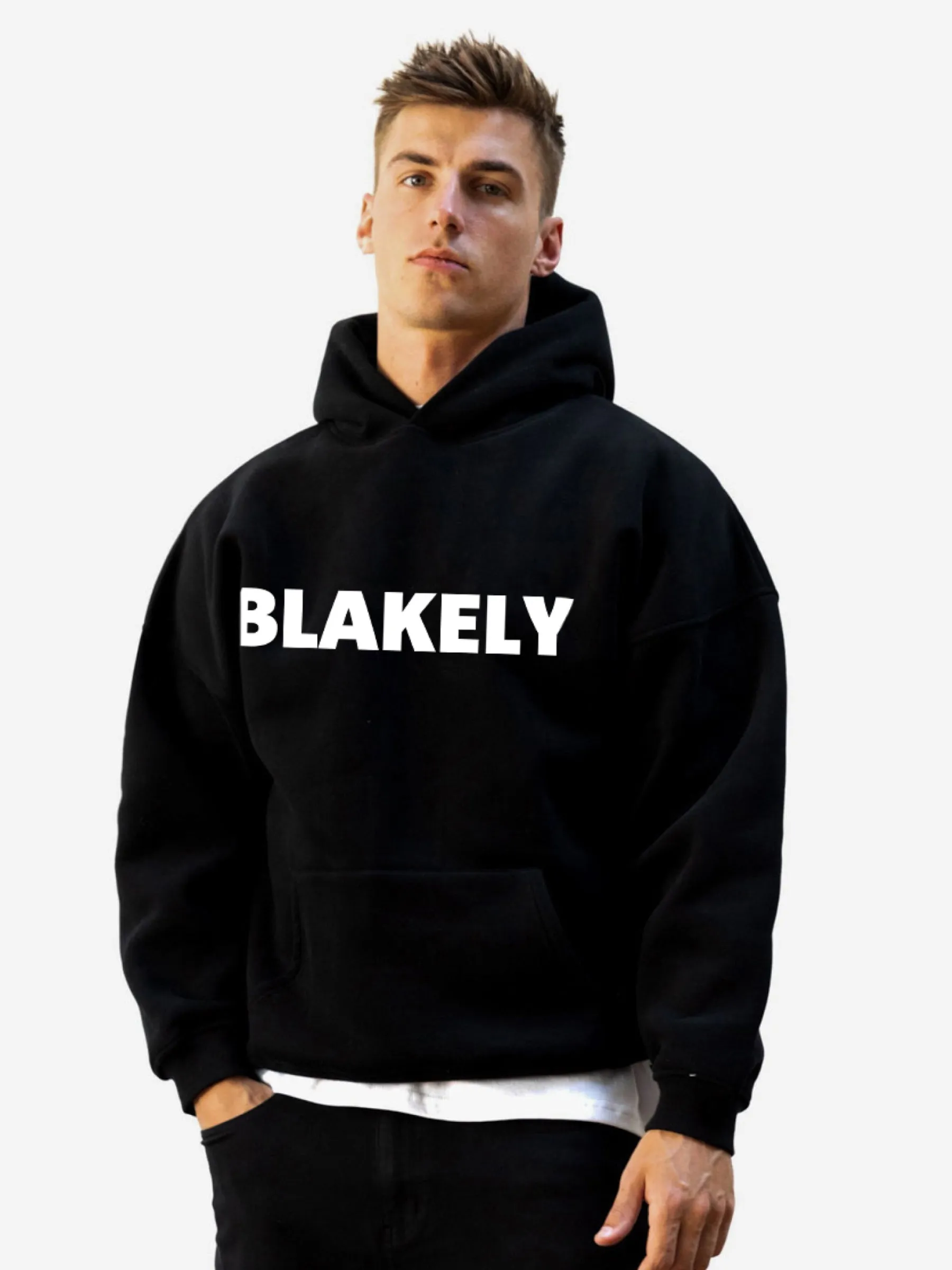 Studio Relaxed Hoodie - Black Ringtail possum like Eid wear