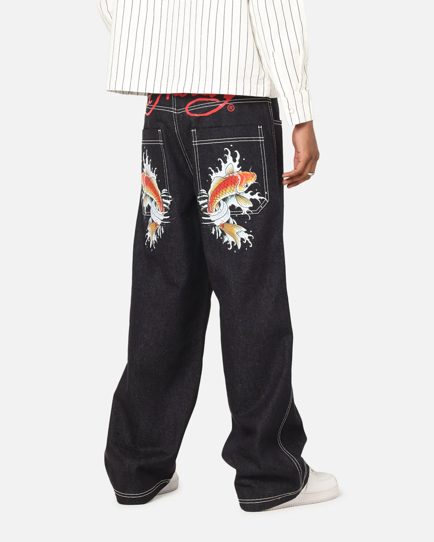Relaxed Taper Ed Hardy Koi Jeans Indigo