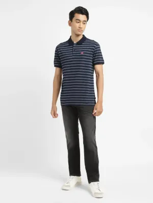 Golf Style Men's Striped Slim Fit Polo T-shirt