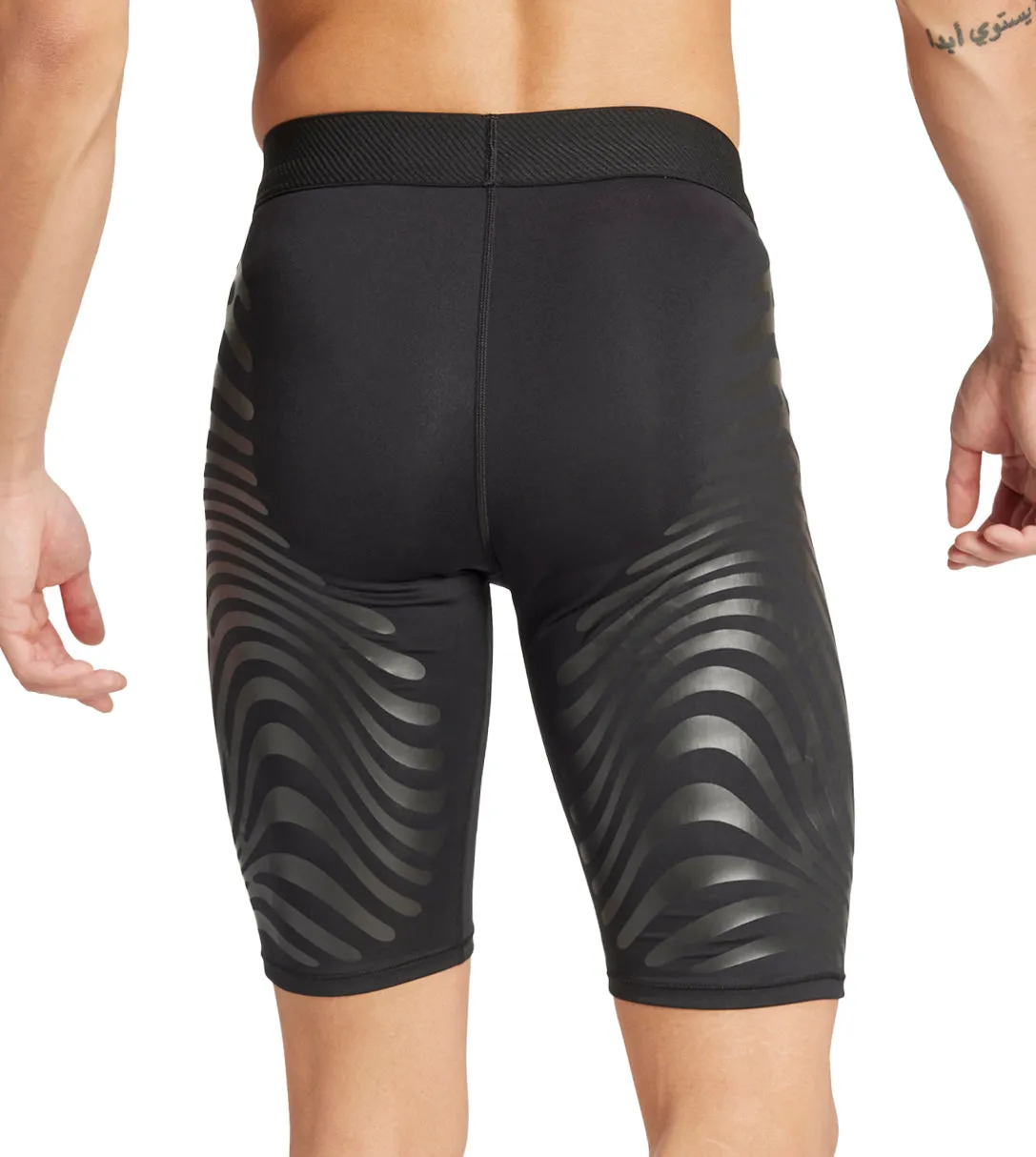 adidas Adizero Control Mens Short Running Tights - Black Beach Vacation