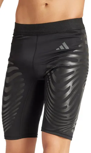 adidas Adizero Control Mens Short Running Tights - Black barbecue outfit checked shorts