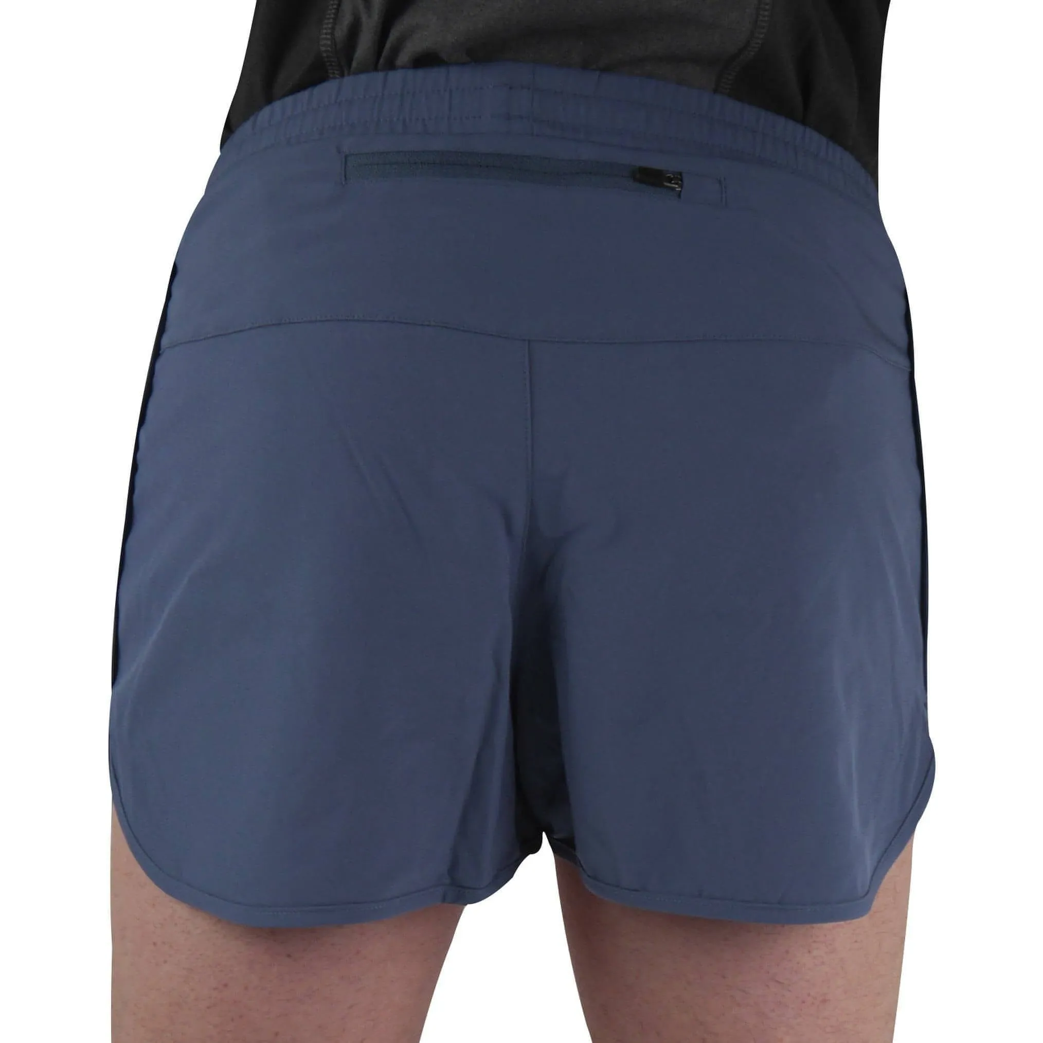 More Mile Racer Split Mens Running Shorts - Blue Contemporary Design