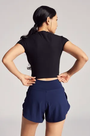 Baby Tee (Rib) in Black Sesame ComfortOptimizedConstruction Perfect Comfort Wear