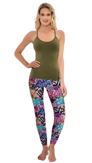 Graffiti Full Leggings Urban Casual