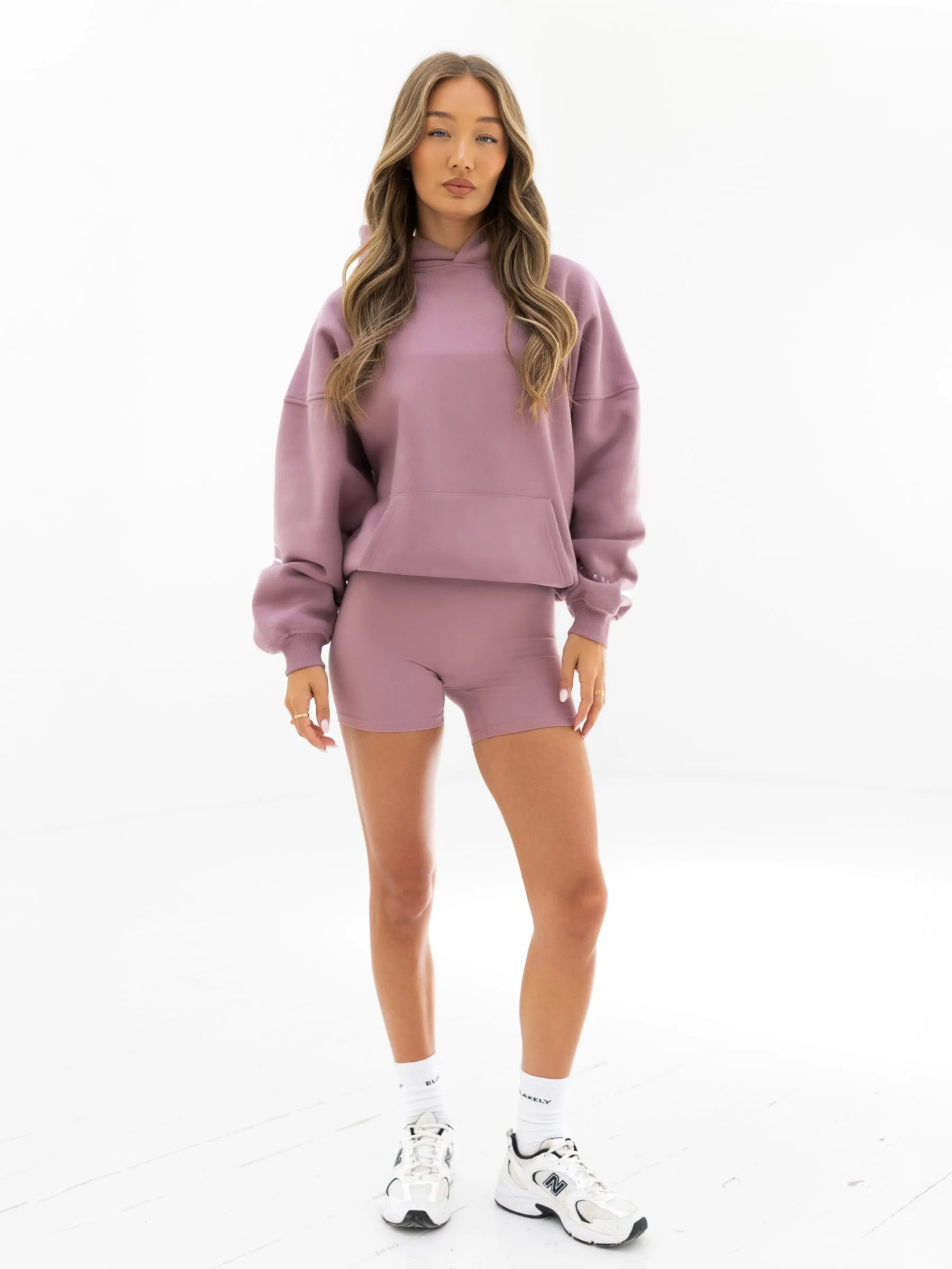 Panda like Bear like Outline Isabel Oversized Hoodie - Dusty Pink