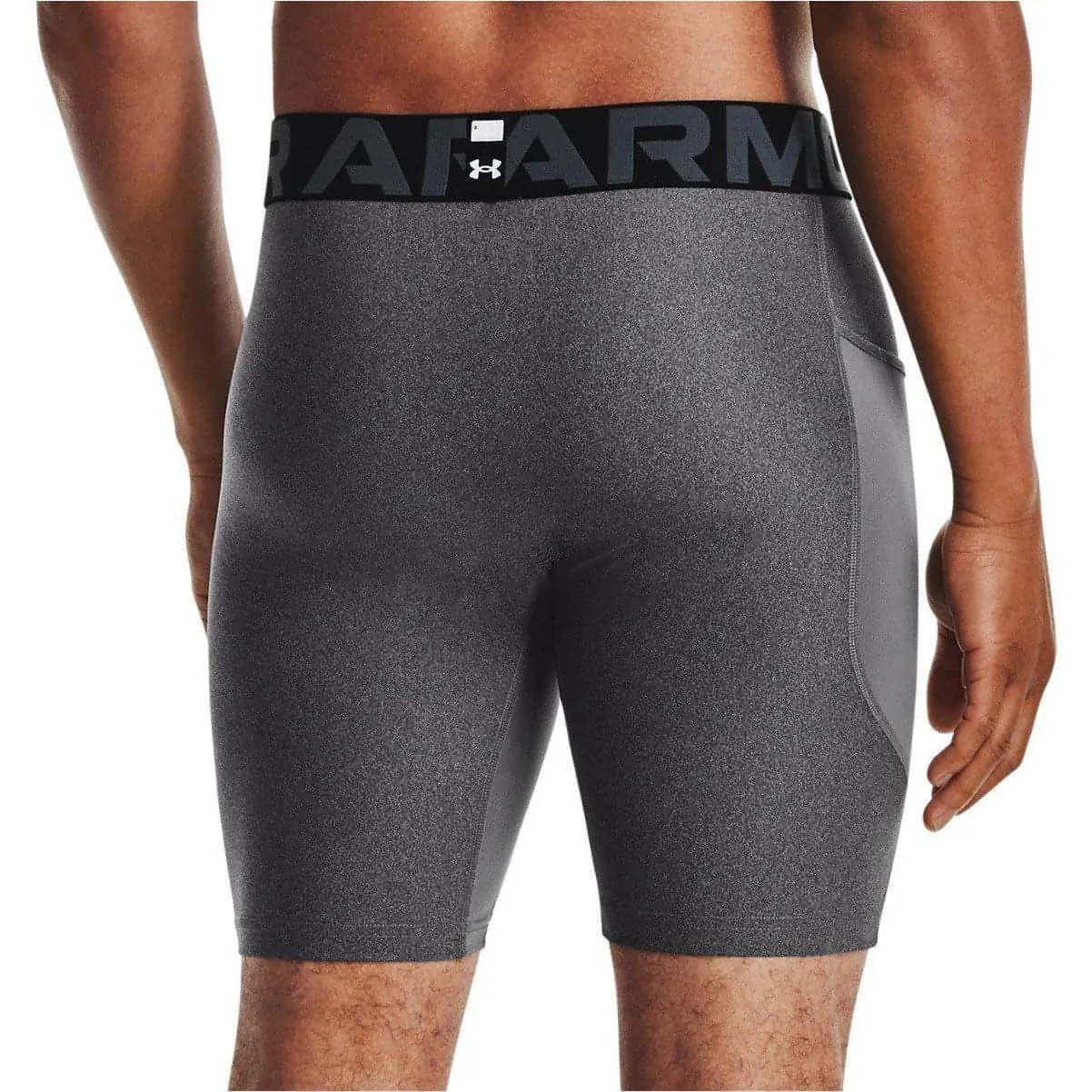 Regular Fit High Durability Weave Under Armour HeatGear Mens Short Compression Tights - Grey