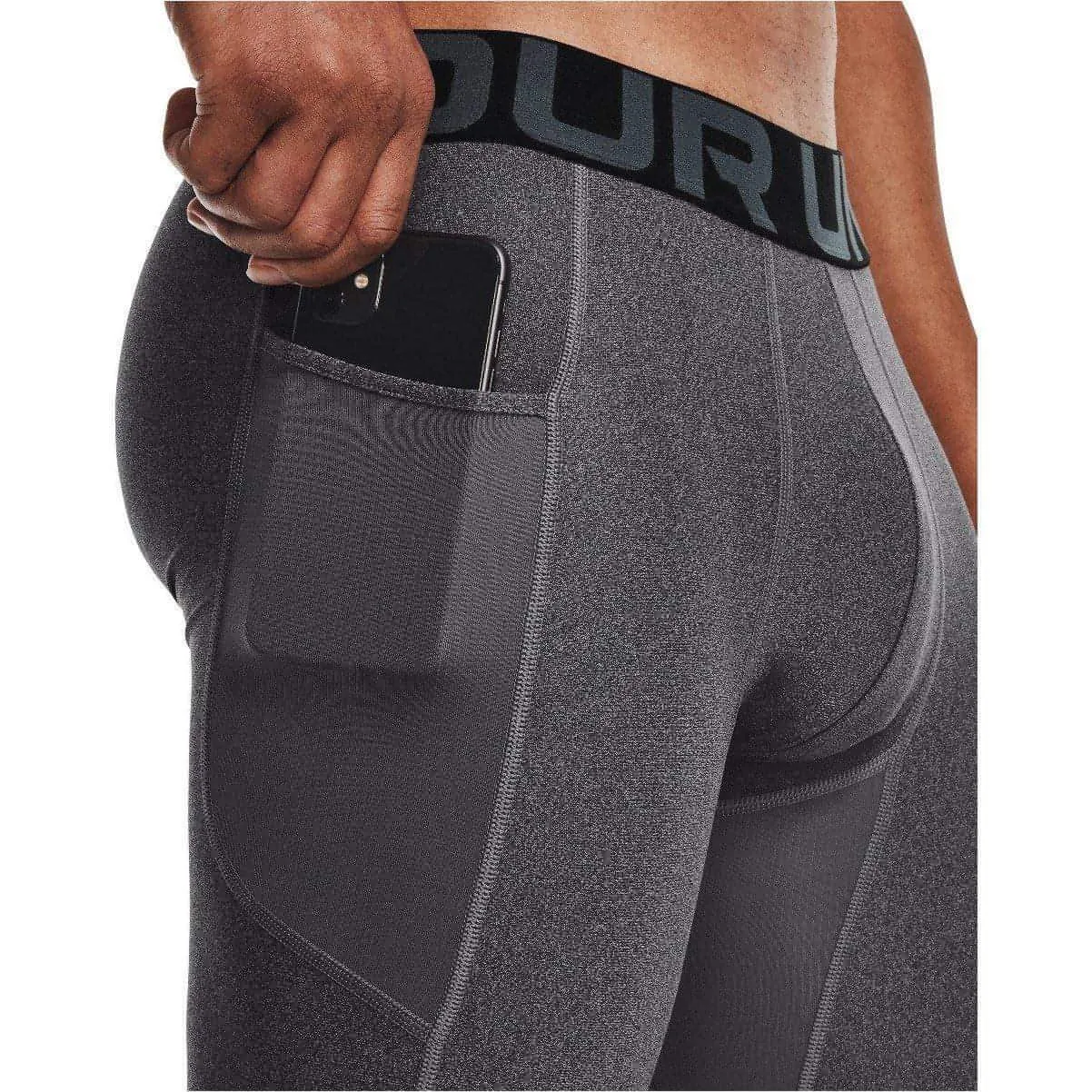 Under Armour HeatGear Mens Short Compression Tights - Grey moisture - wicking