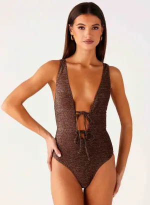 Drifter One Piece Swimsuit - Chocolate Durable Reinforced Stitching Non slip grip