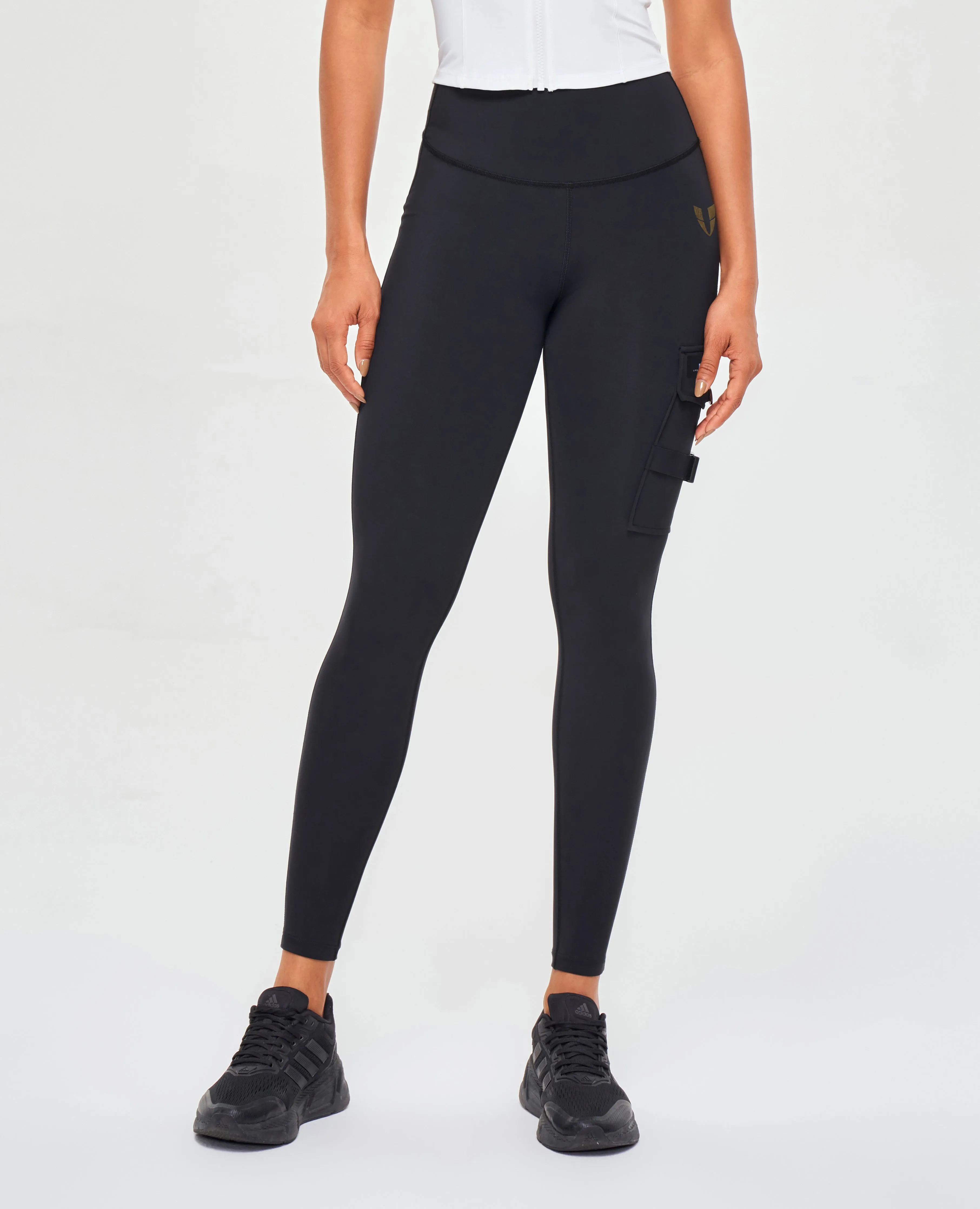 Active Lifestyle Studio Practice Quick Dry Weekend Trip CombatFit Cargo Pants - Black