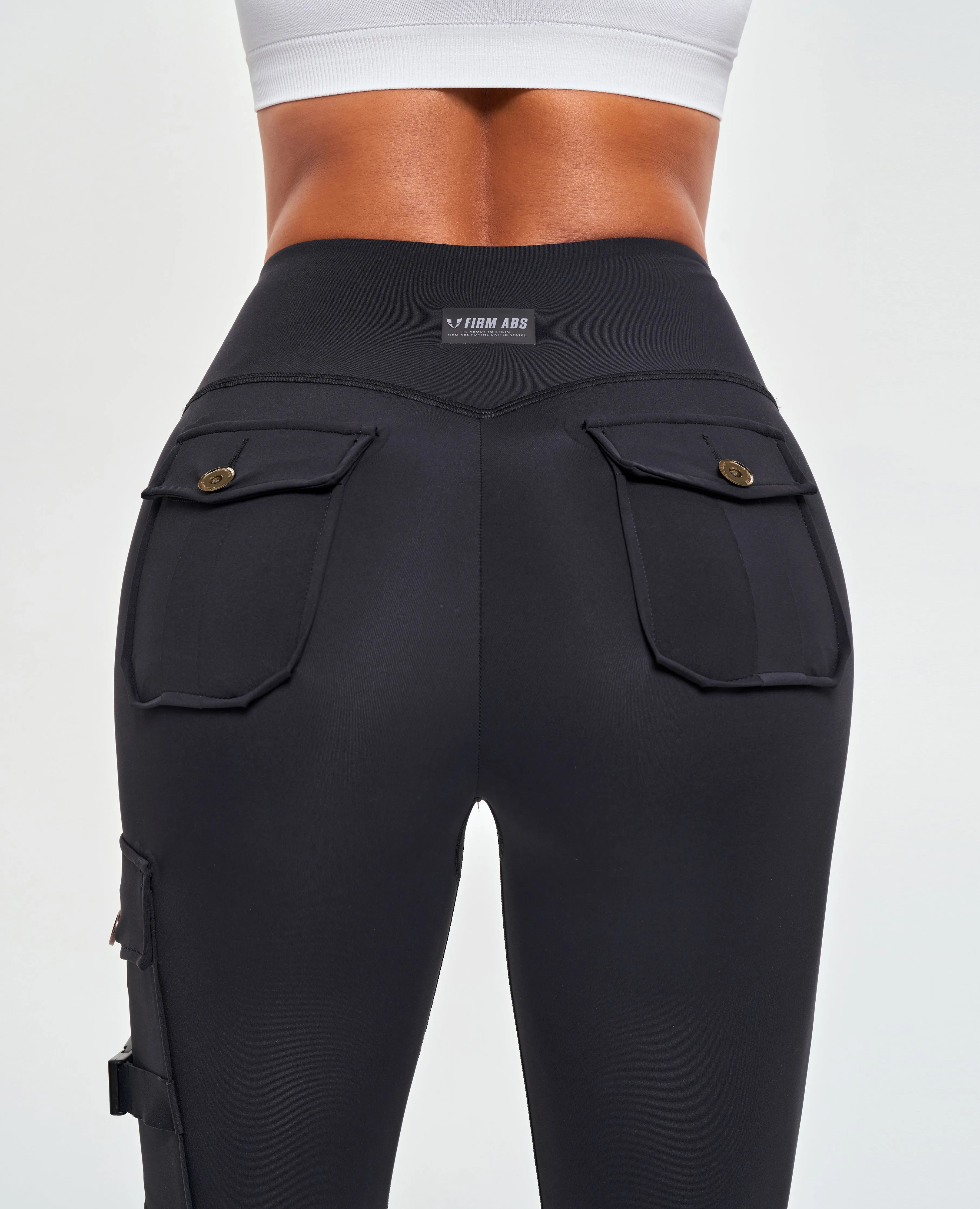 Loose Fit Minimalist Style Comfort Seeker Home Lounge CombatFit Cargo Pants - Black