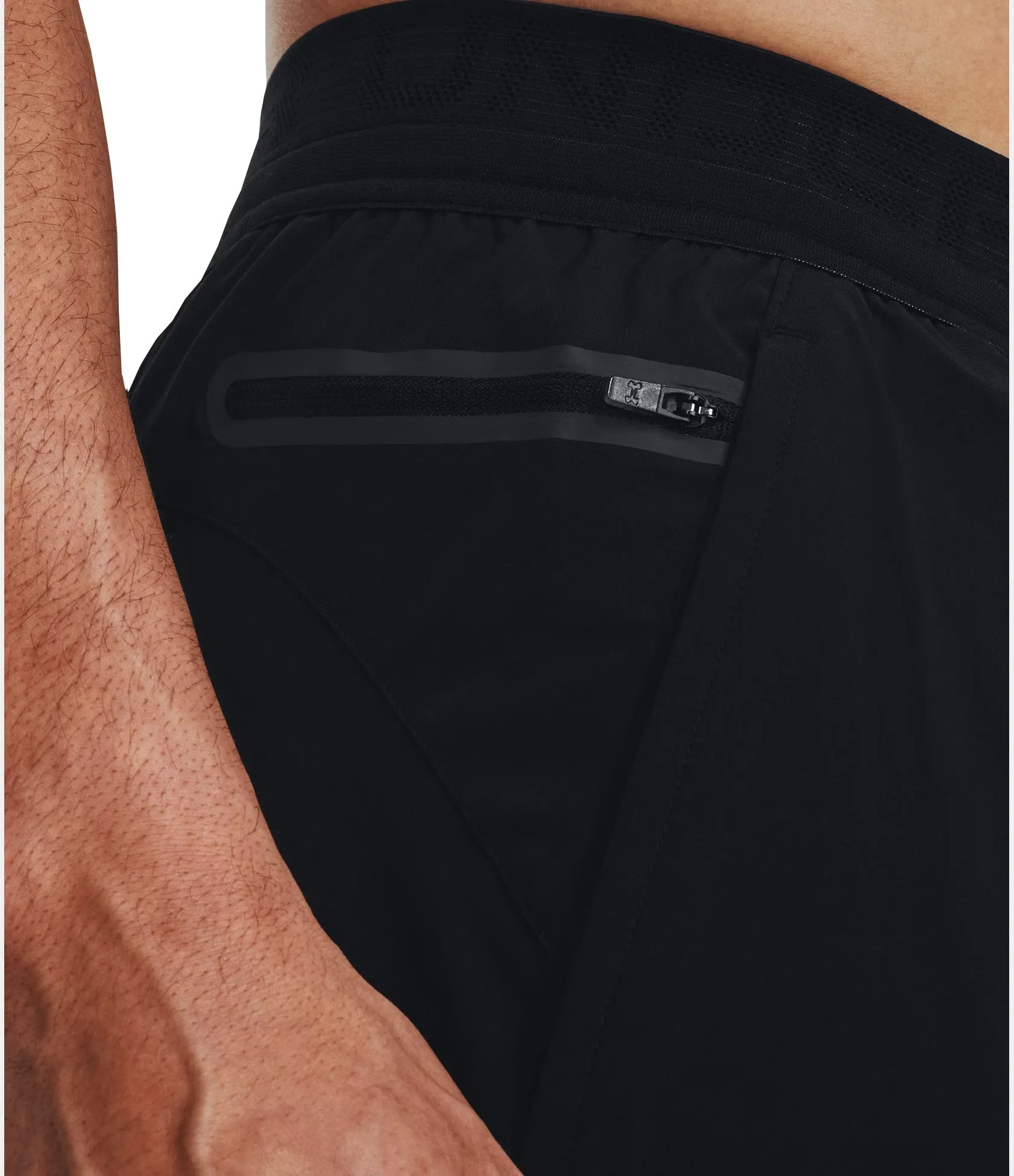 Parka stretchy fabric Under Armour Vanish Elite 2 In 1 Mens Running Shorts - Black