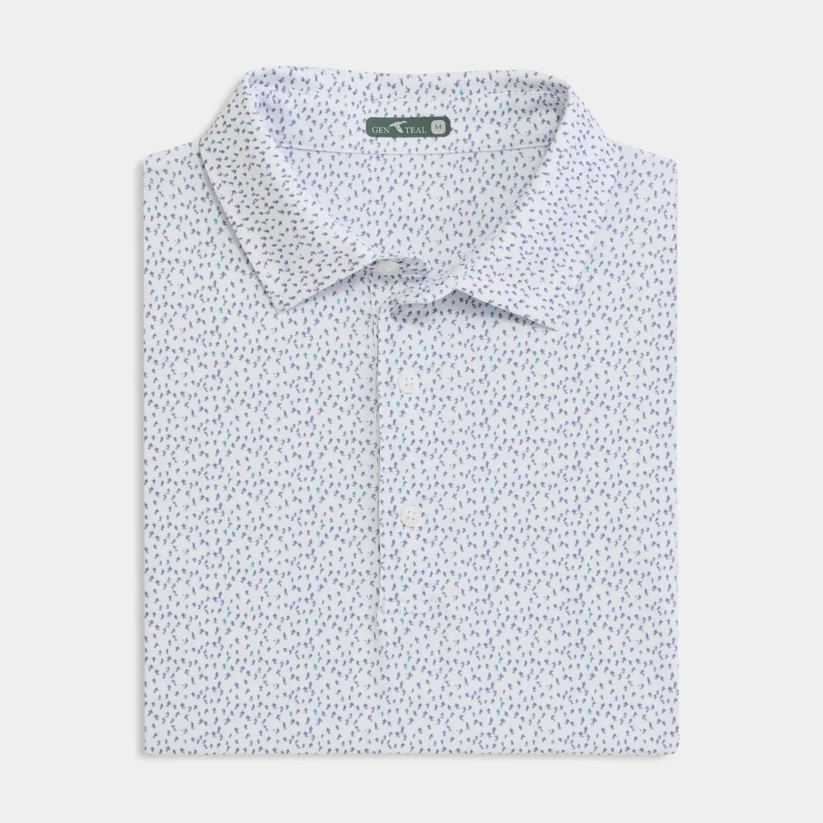 Compact Knit Structure Snow Sprint Printed Performance Polo