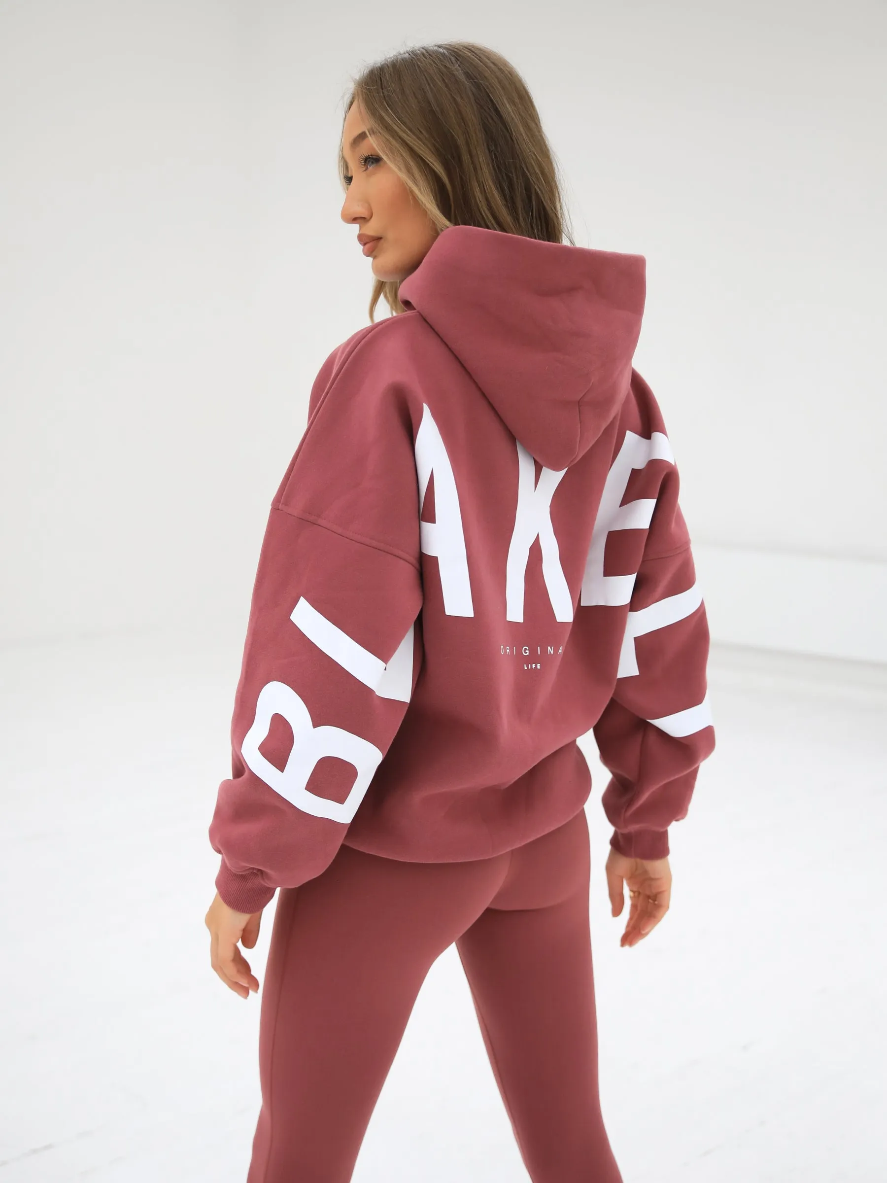 Isabel Oversized Hoodie - Berry High Stretch Elastic