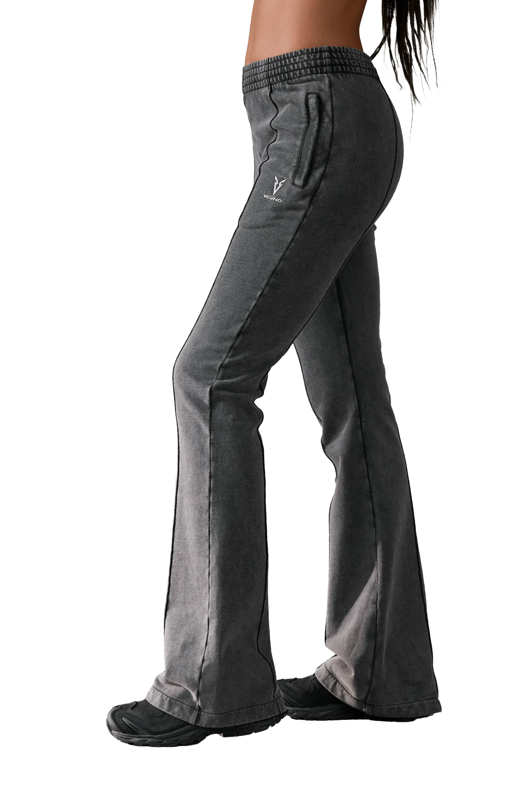 Layering Comfort NonRestrictiveCut FLARED JOGGERS - Gray Vintage