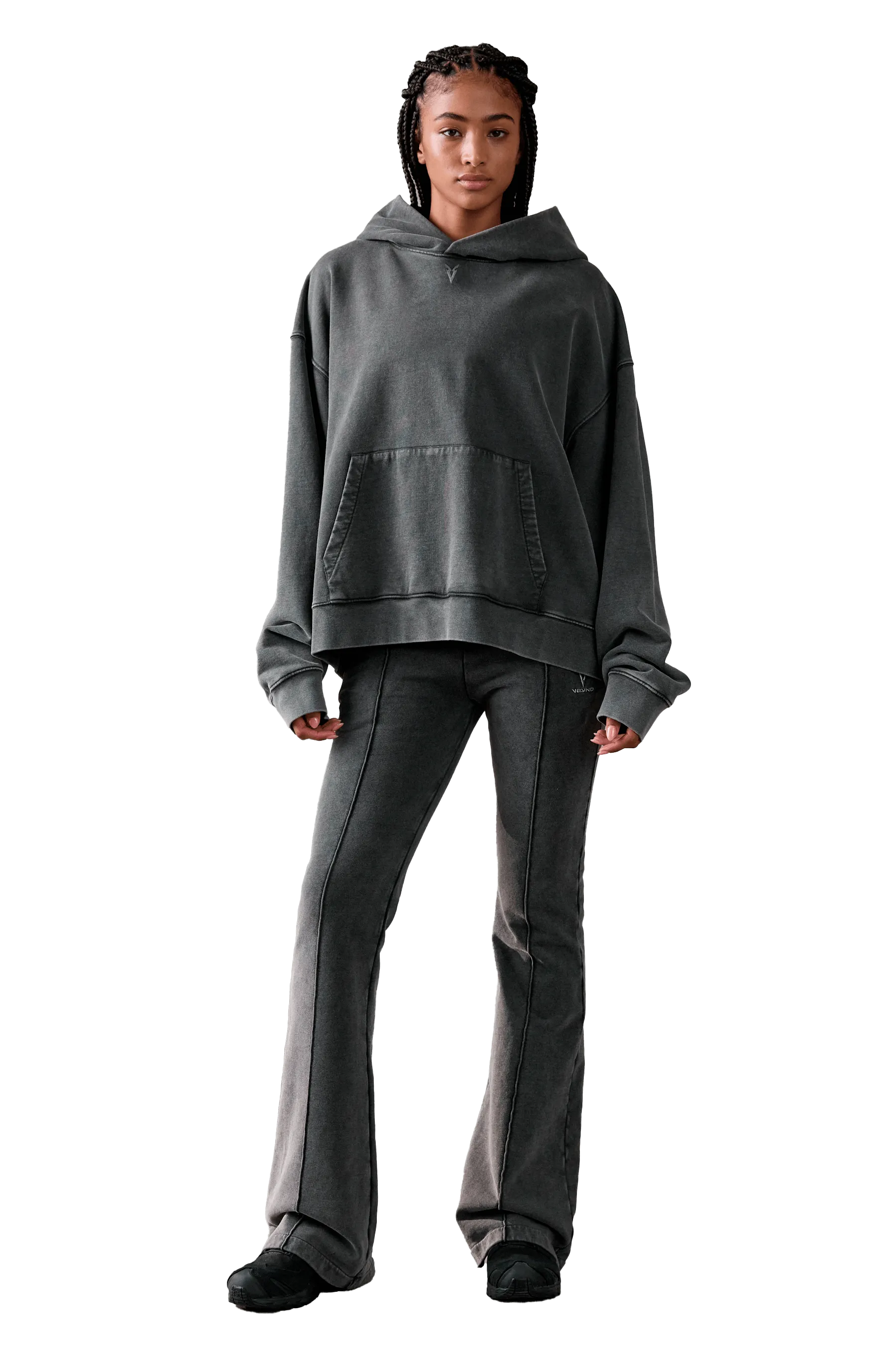 FLARED JOGGERS - Gray Vintage snag resistant