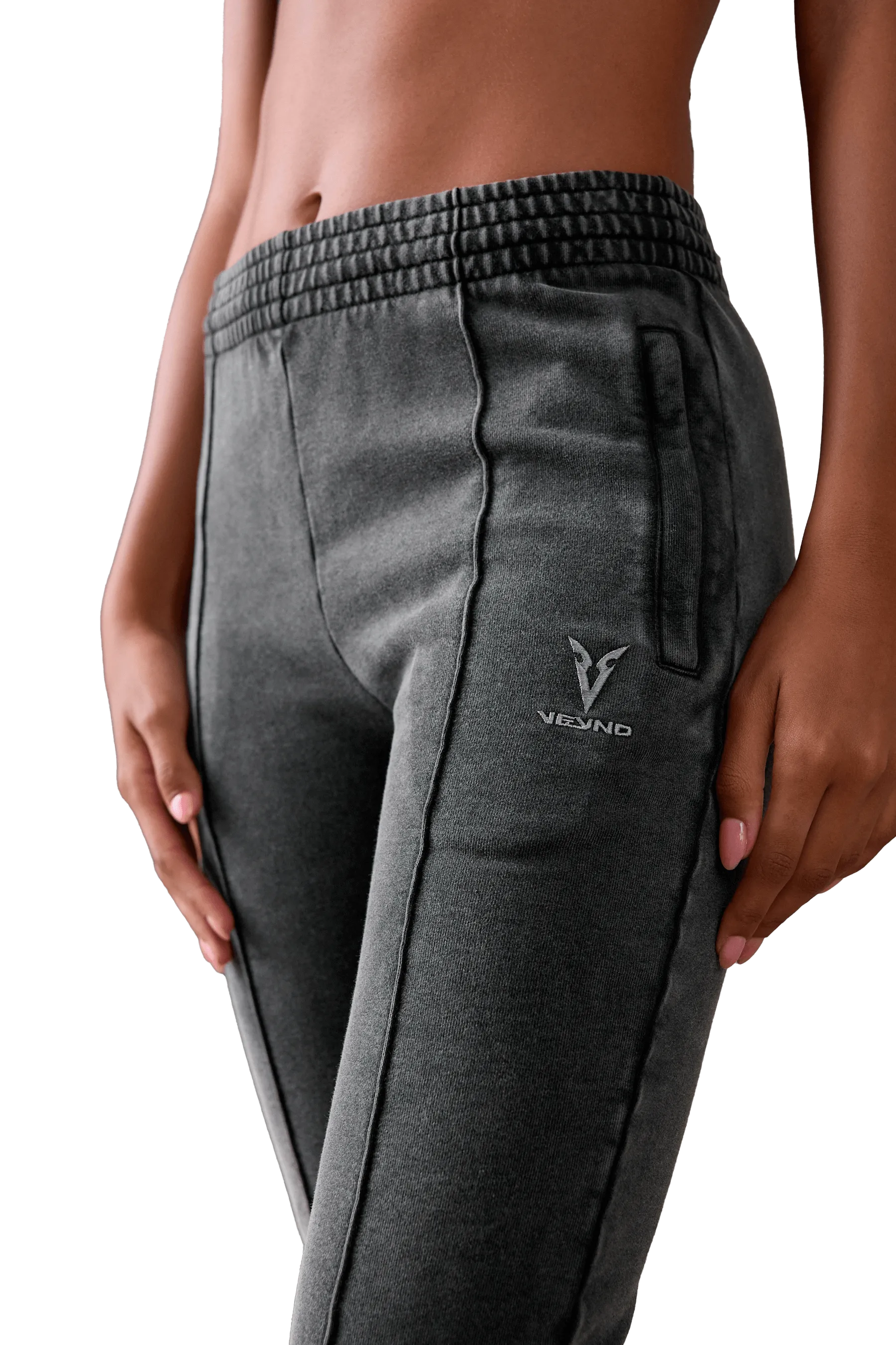 Versatile Comfort Chic Design FLARED JOGGERS - Gray Vintage