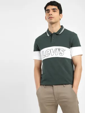 Lounge Wear Men's Colorblock Polo T-shirt