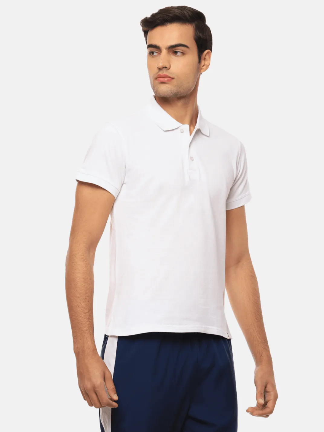 Hummel Men White B2B Polo FrictionReducing Lining