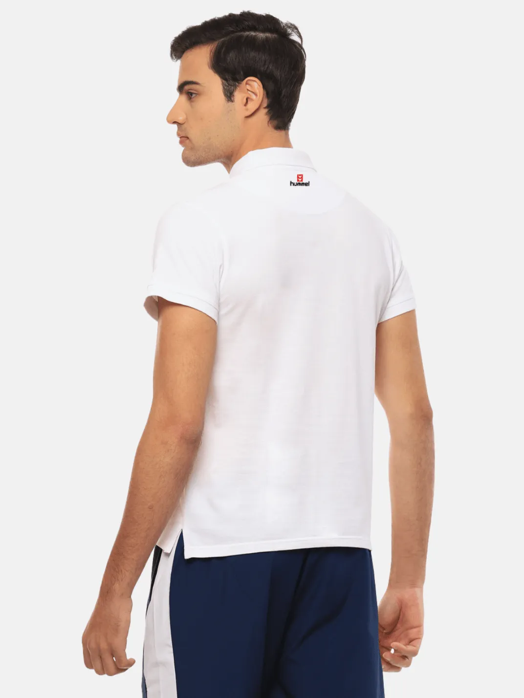 Hummel Men White B2B Polo Cloud Core Ventilated Back Panels